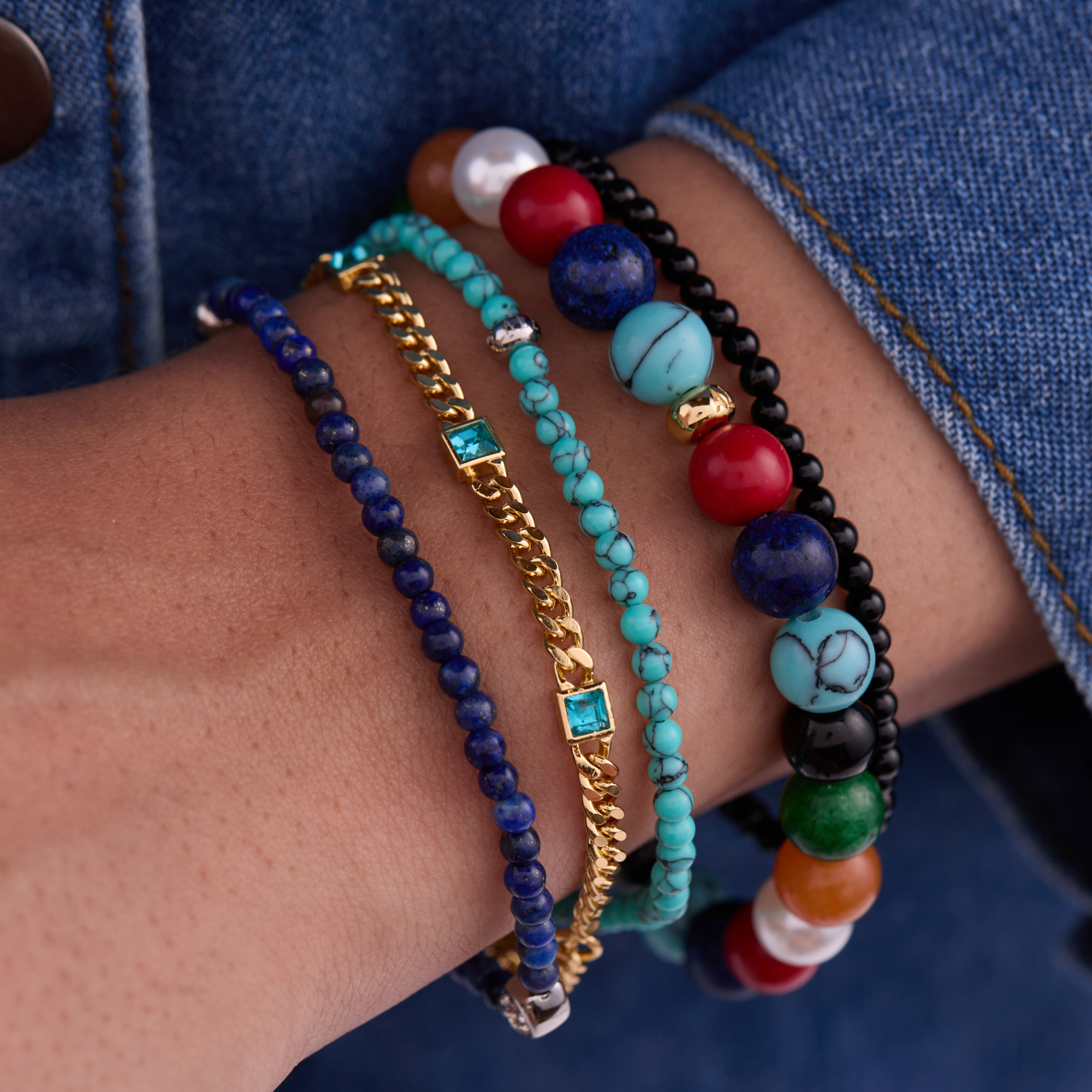 Evil Eye Lapis Mini Stretch Bracelet for Women - Protection Jewelry with Lapis Lazuli Beads - Perfect for Daily Wear, Gifts & Spiritual Healing