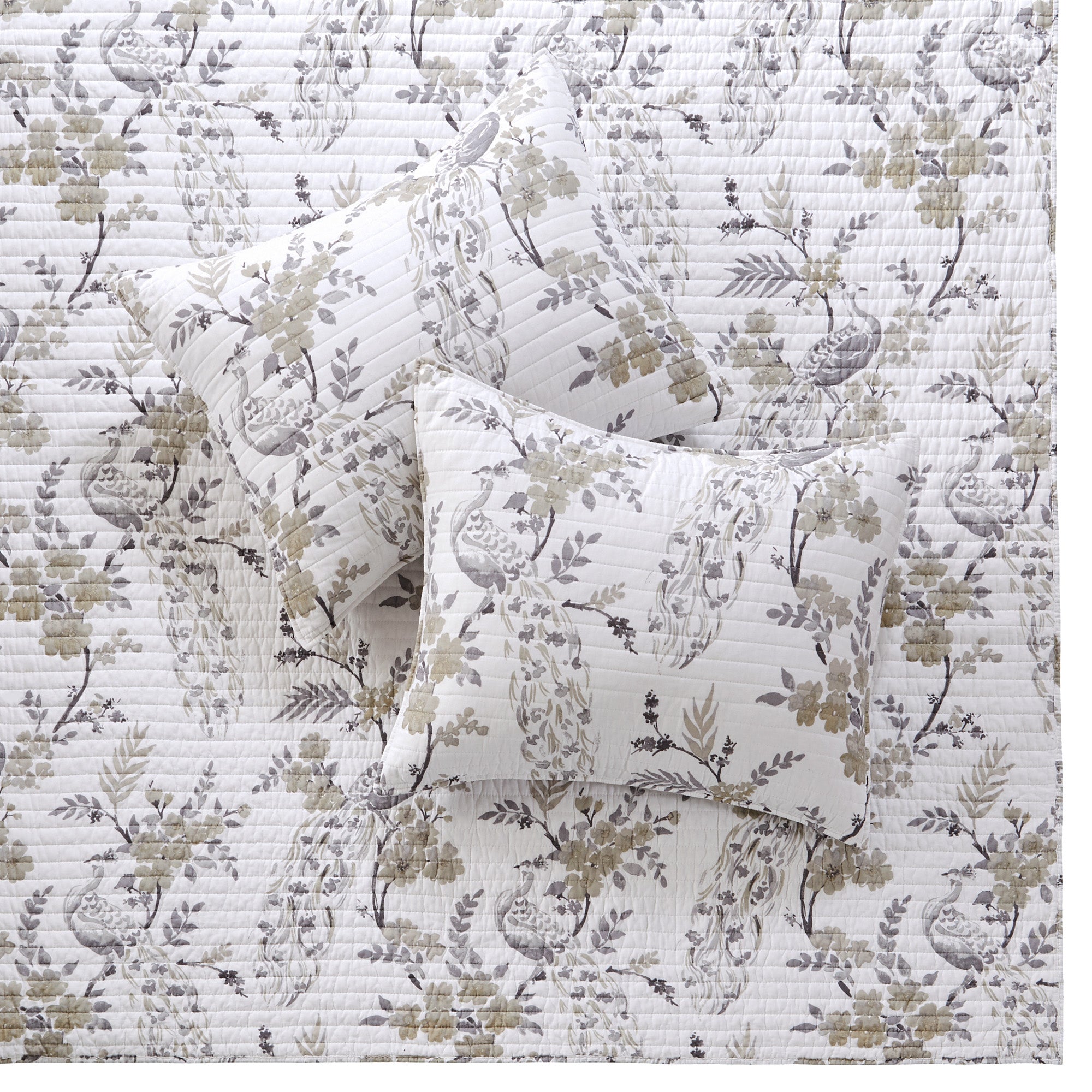 Pisa Bedspread Set - Queen Size Luxury Cotton Bedding with Elegant Embroidery - Perfect for Master Bedroom, Guest Room & Cozy Home Decor