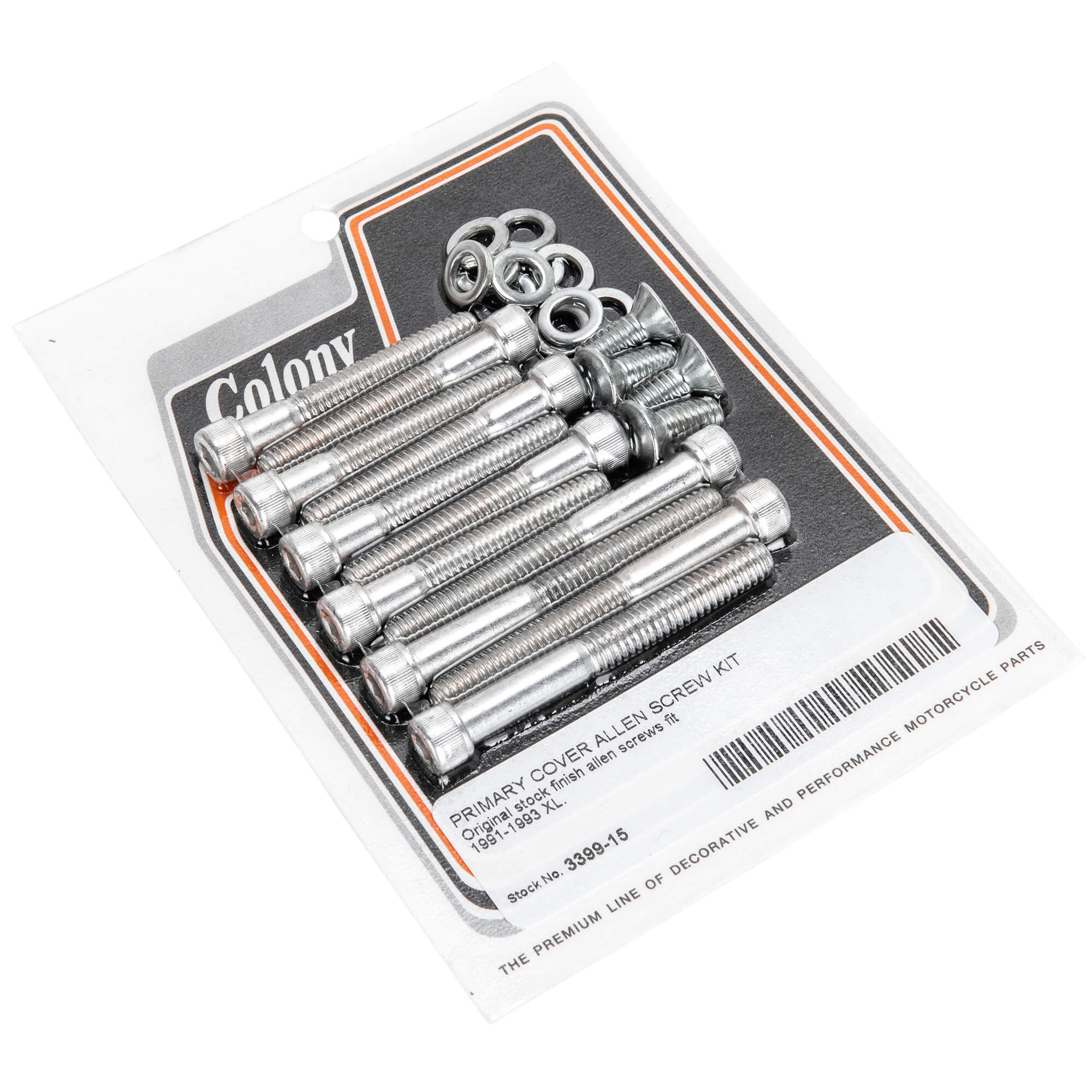 1991-1993 Harley Davidson Sportster 15 Primary Cover Allen Screw Kit - CAD Plated for Motorcycle Maintenance & Repair