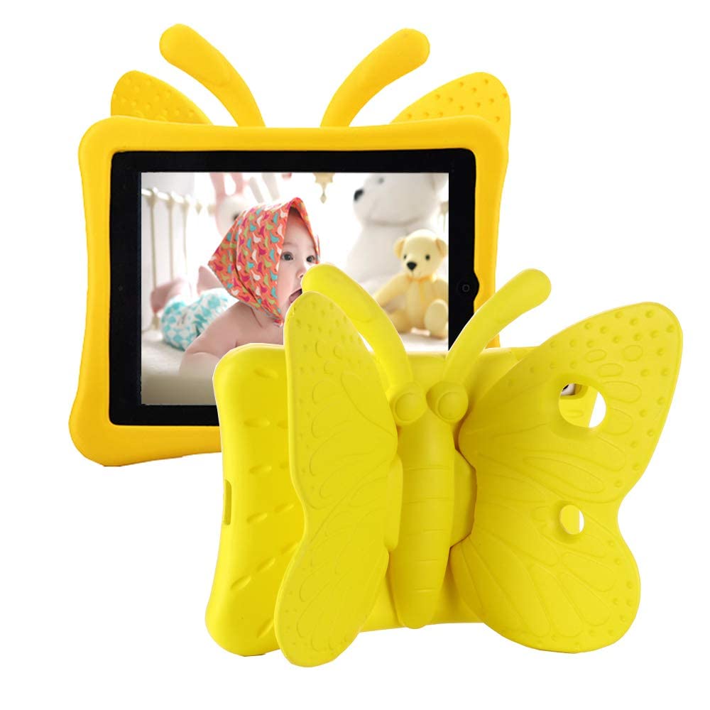 Shockproof Cute Butterfly EVA Foam iPad Case for Kids - Compatible with iPad 9th/8th/7th Gen (2021/2020/2019) & iPad Air 3/Pro 10.5