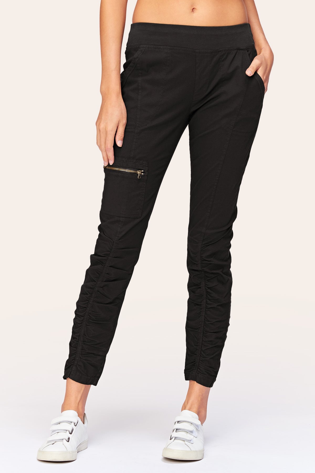 Malanda Women's High Waist Stretch Skinny Pants - Black Slim Fit Trousers for Work, Office & Casual Wear