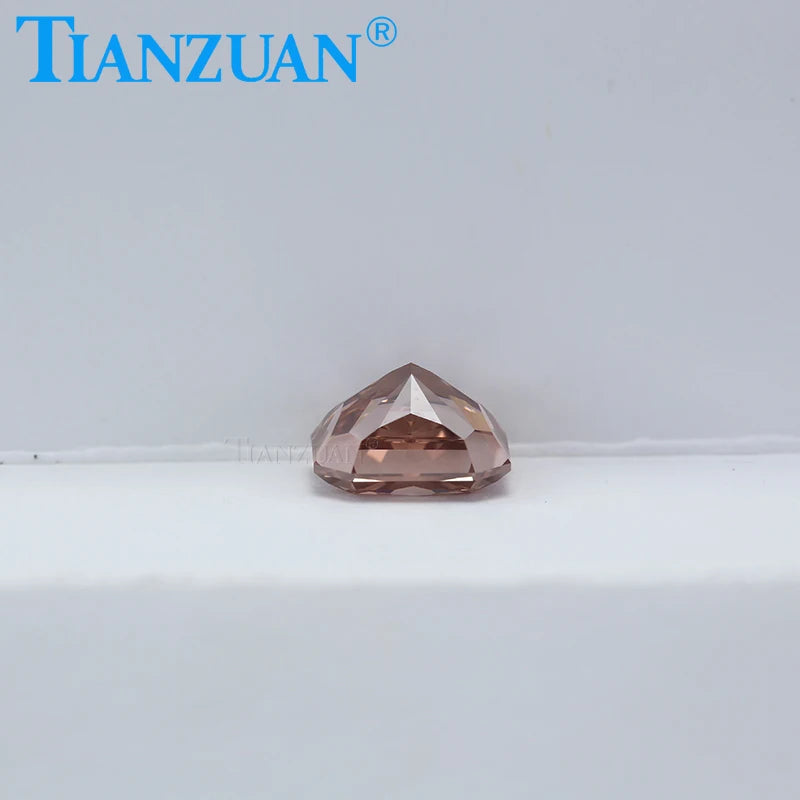 Lab Grown CVD Radiant Cut Fancy Dark Brownish Pink Diamond - VVS1/VS1 Clarity, 2EX Cut, GEMID Certified Loose Gemstone for Jewelry Making & Engagement Rings
