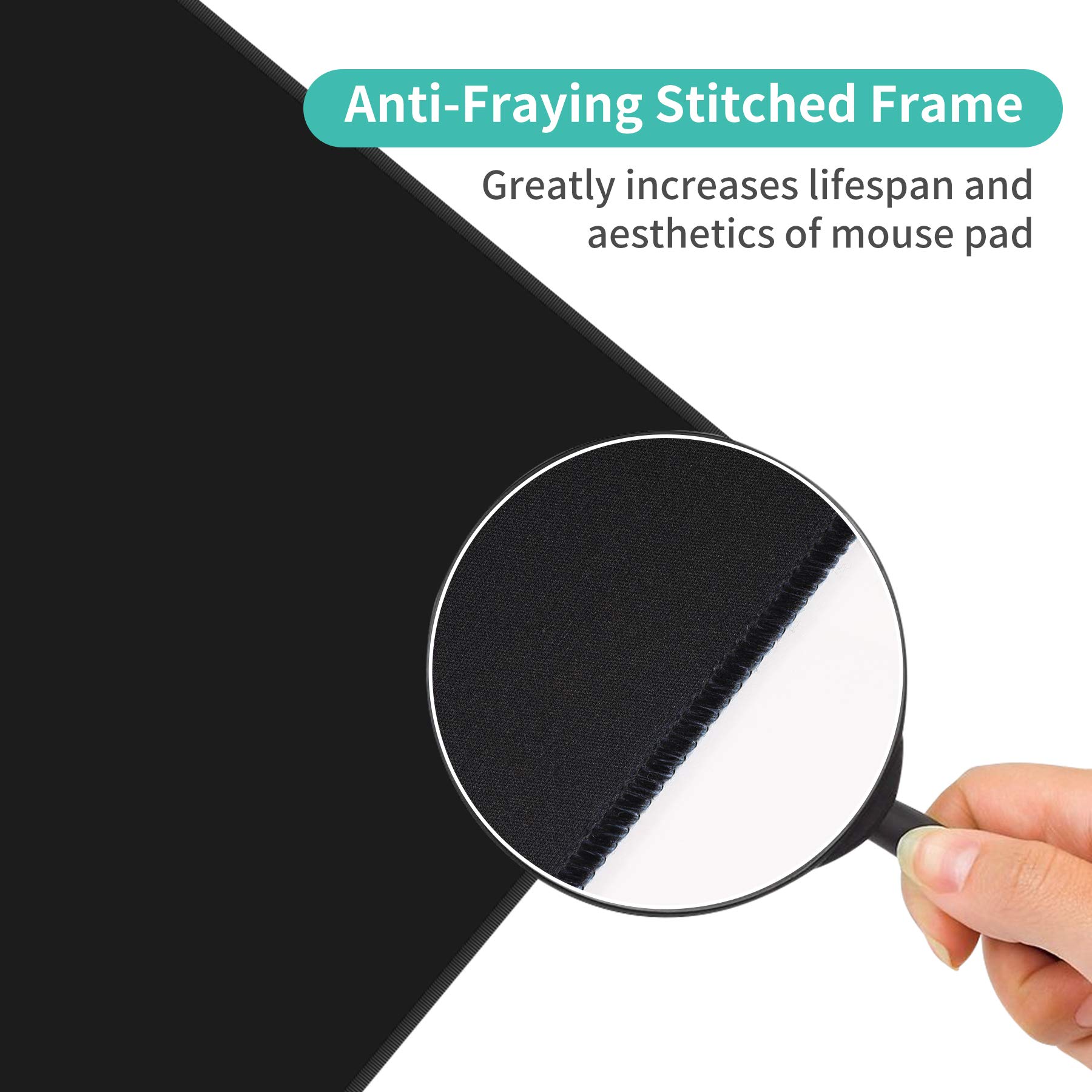 Dynippy Thin Extended Gaming Mouse Pad (31.5 x 11.8 x 0.08 Inches) - Large XXL Keyboard & Mouse Pad with Stitched Edges - Non-Slip Desk Mat for PC, Laptop, Gaming, Office & Home Use - Galaxy Space Design - Perfect for Esports, Workstations and Home Desktops