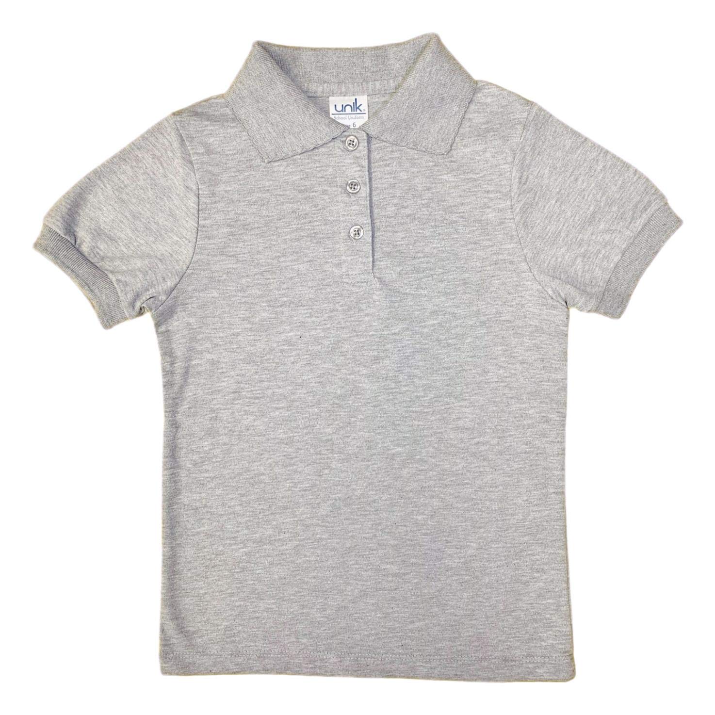 Unik Girls' Uniform Polo Shirt - Short Sleeve School Shirt in White, Navy, Sky Blue, Red, Green & Pink | Perfect for School Uniforms, Team Sports & Casual Wear
