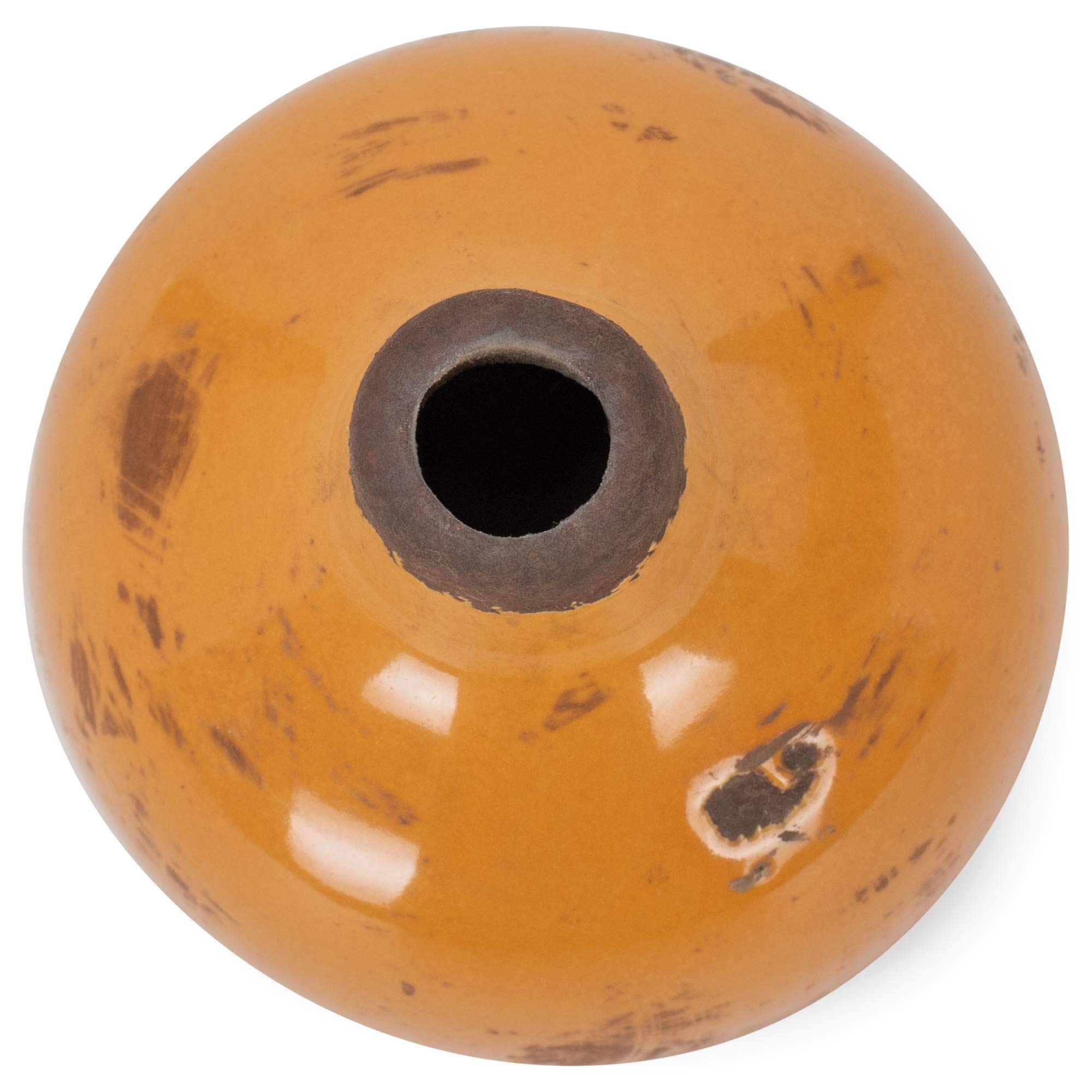 47th & Main Mini Round Yellow Ceramic Vase - Perfect for Home Decor, Table Centerpiece, and Gift Giving