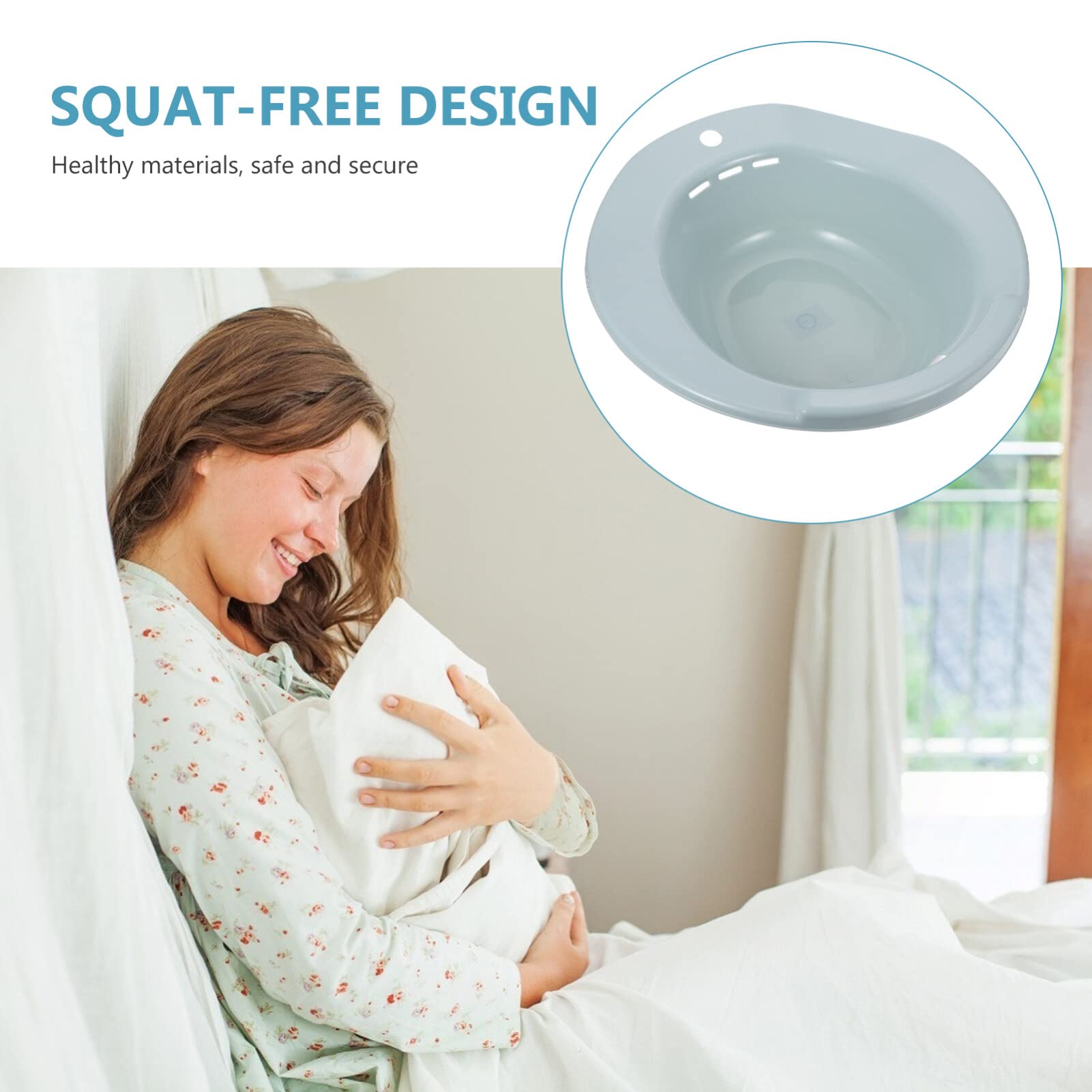 Portable Sitz Bath for Toilet Seat - Postpartum Care & Hemorrhoid Relief Soaking Tub - Ideal for Pregnant Women, Elderly & Post-Surgery Recovery - Blue Wash Basin (Perfect for Postpartum Healing, Hemorrhoid Treatment & Personal Hygiene Care)