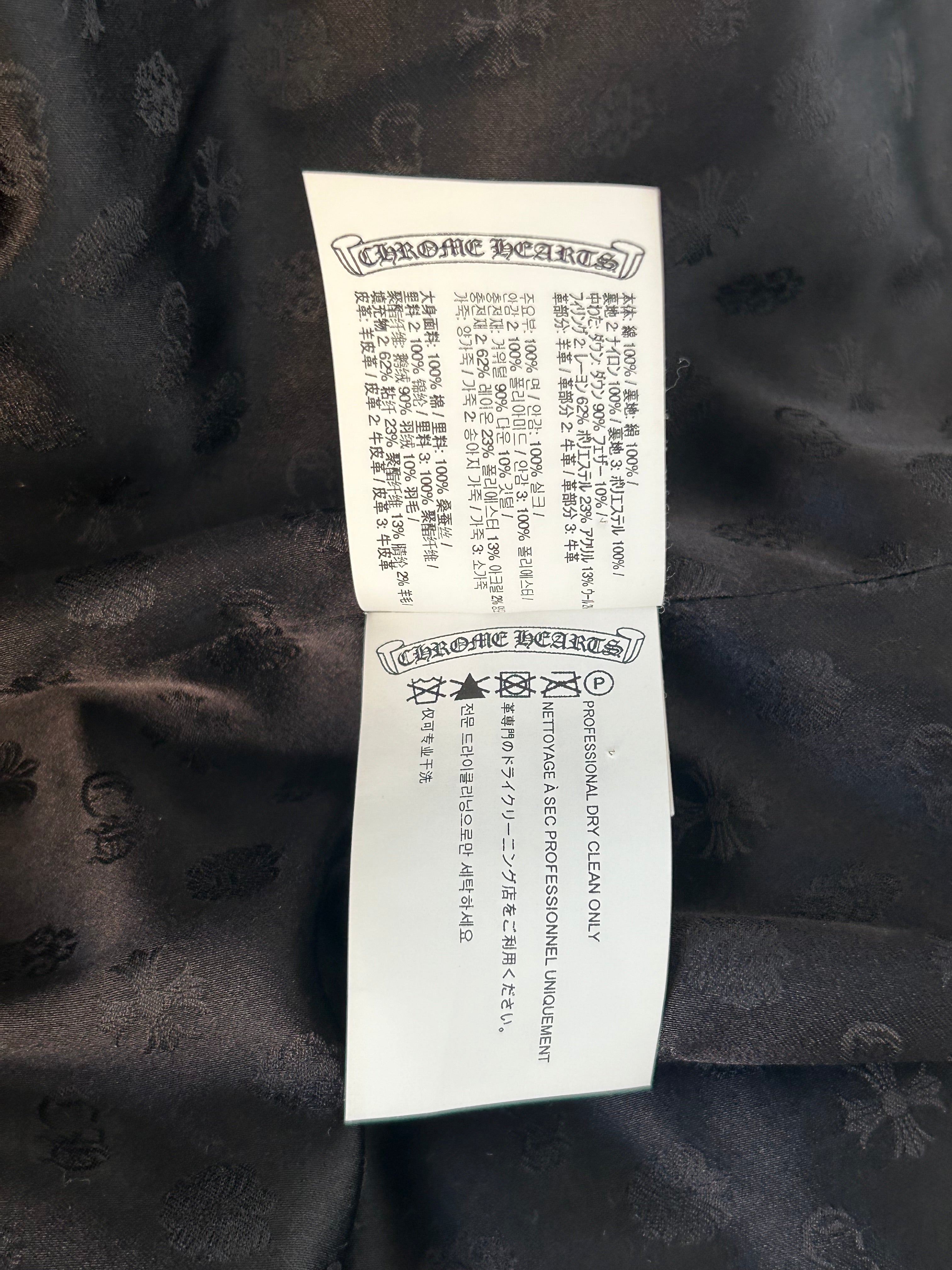 Chrome Hearts Beige Corduroy Chomper Puffer Jacket for Men - Stylish Winter Coat with Hood, Warm Quilted Outerwear for Casual Streetwear & Urban Fashion