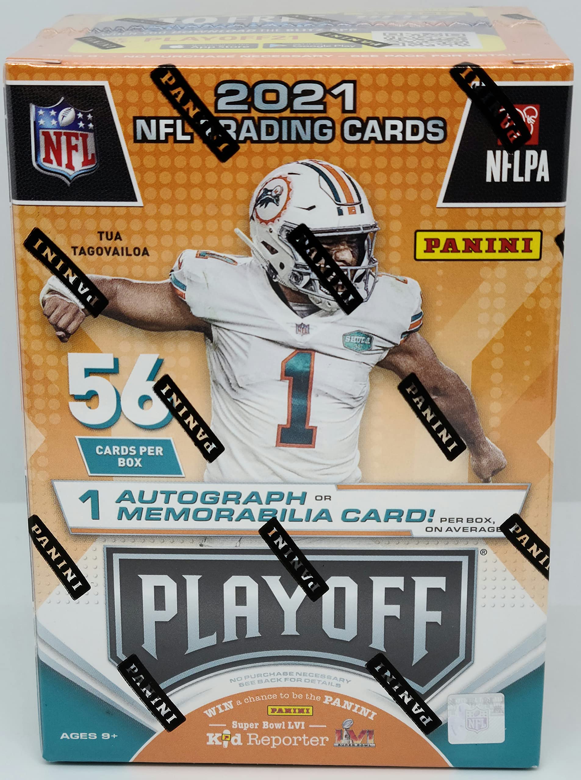 2021 Panini Playoff Football Trading Cards Blaster Box - 56 Cards per Box | NFL Collectibles for Sports Fans & Card Collectors - Perfect for Trading, Gifting, and Displaying