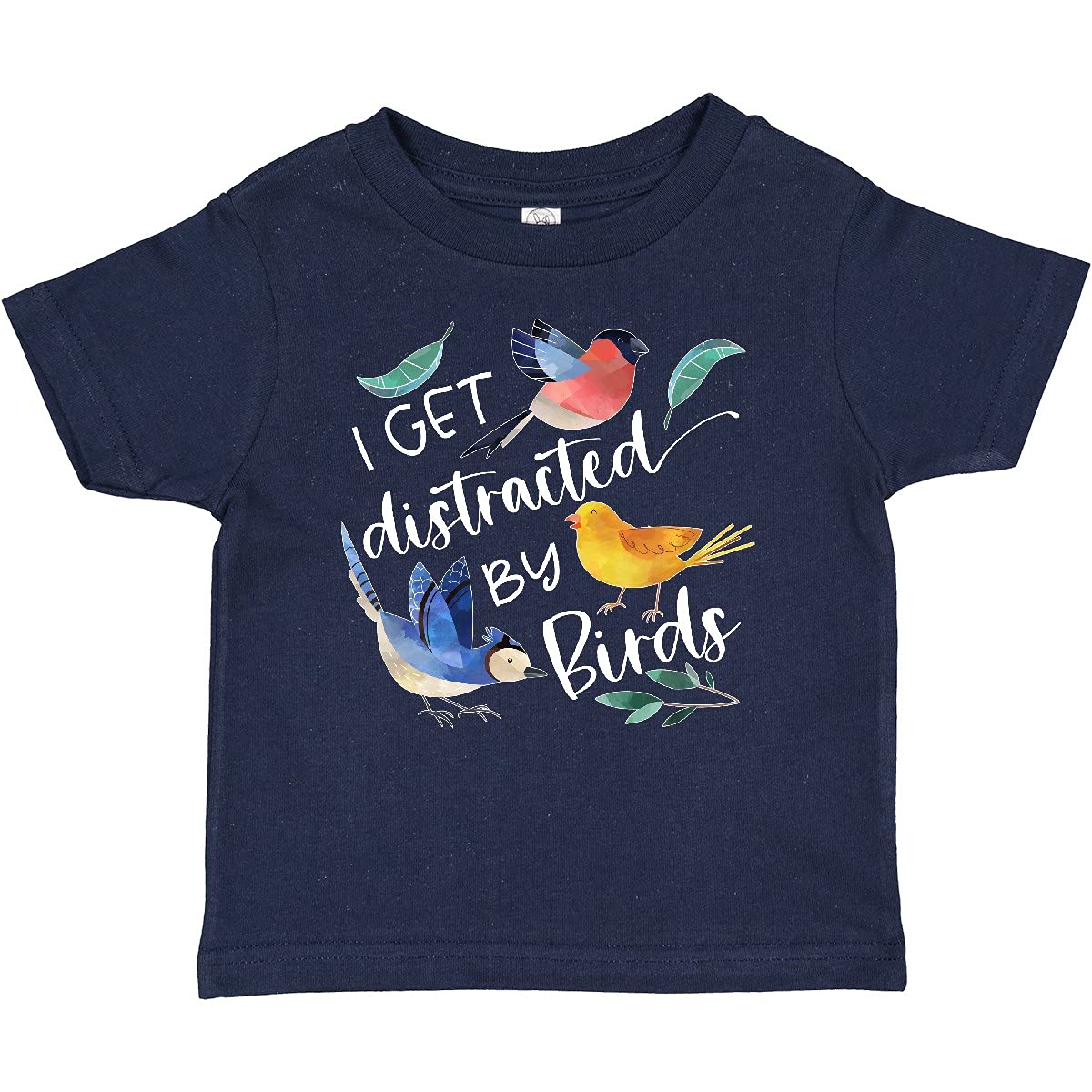 Inktastic I Get Distracted by Birds Baby T-Shirt - Cute Graphic Tee for Infants & Toddlers - Perfect for Playdates, Family Photos & Everyday Wear
