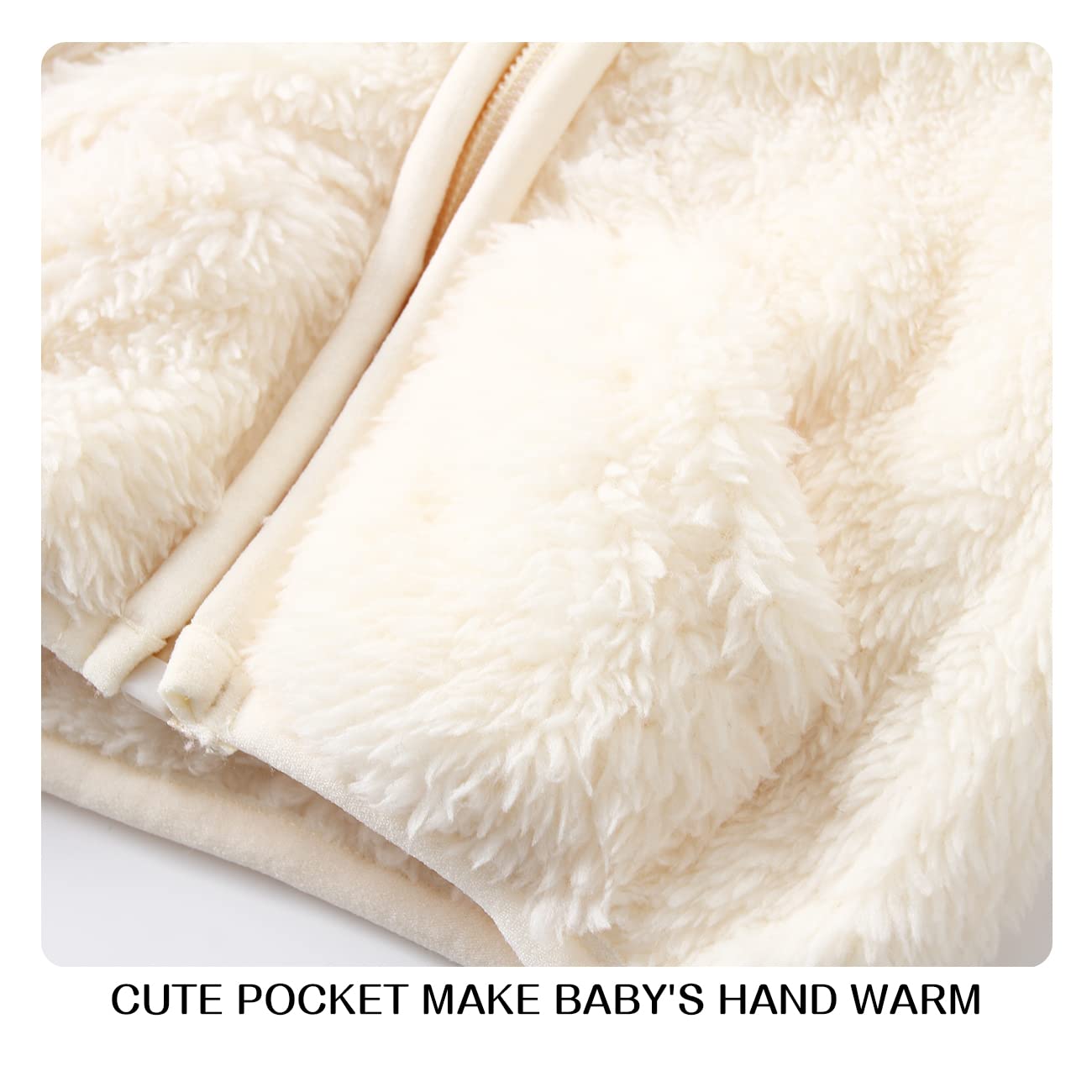 Baby Boys & Girls Fleece Jacket - Winter Warm Cozy Toddler Sweater for Outdoor Play & Daily Wear