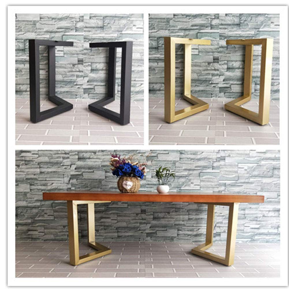 Industrial Coffee Table Legs - Gold & Black Metal Table Legs for Dining Table, Desk, Bench - Heavy Duty DIY Replacement Legs (20x18in, 20x28in) - Perfect for Home Office, Living Room, Restaurant Furniture Upgrade