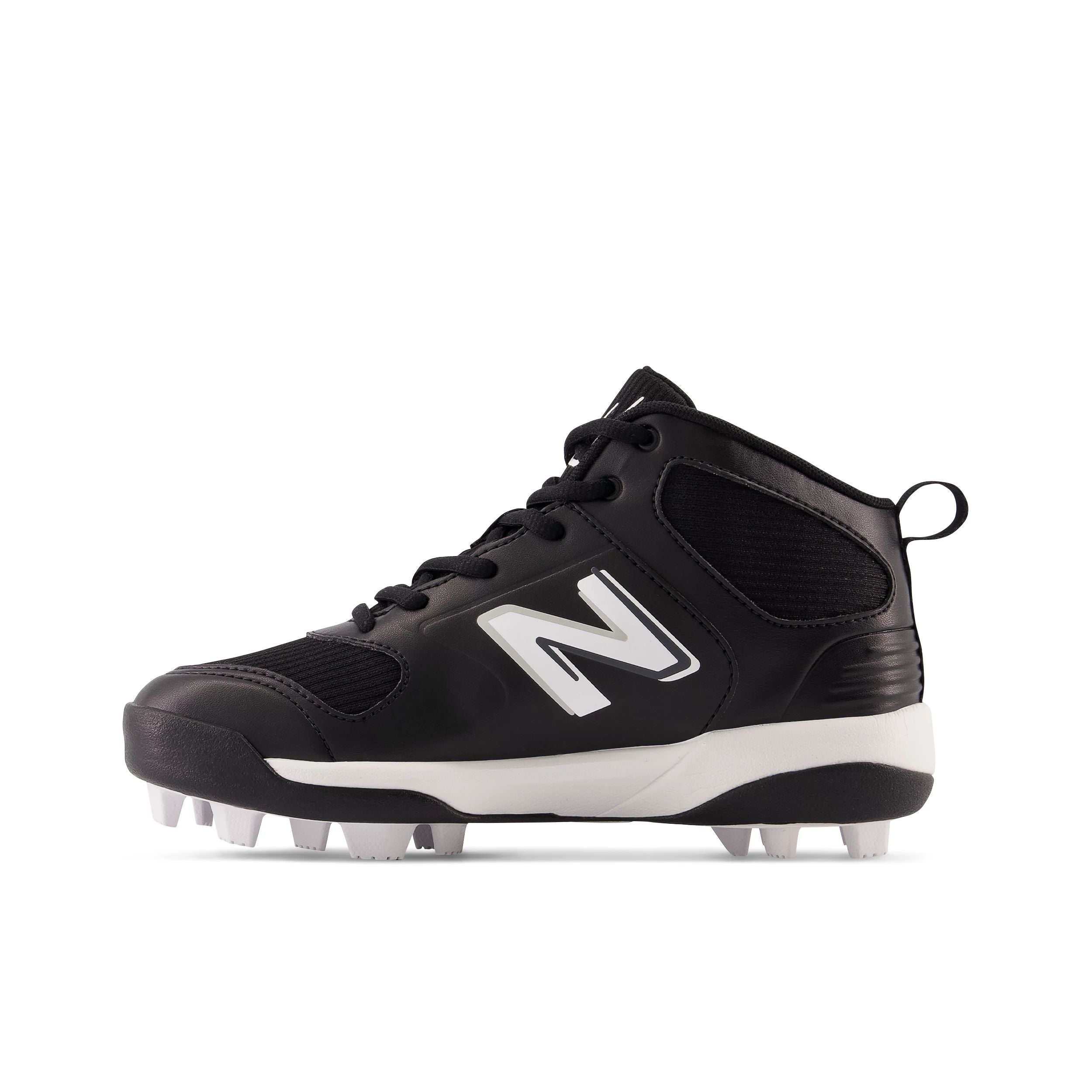 New Balance 3000v6 Black/White Youth Soccer Cleats - Lightweight Molded Cleats for Boys & Girls - Perfect for Turf & Grass Fields