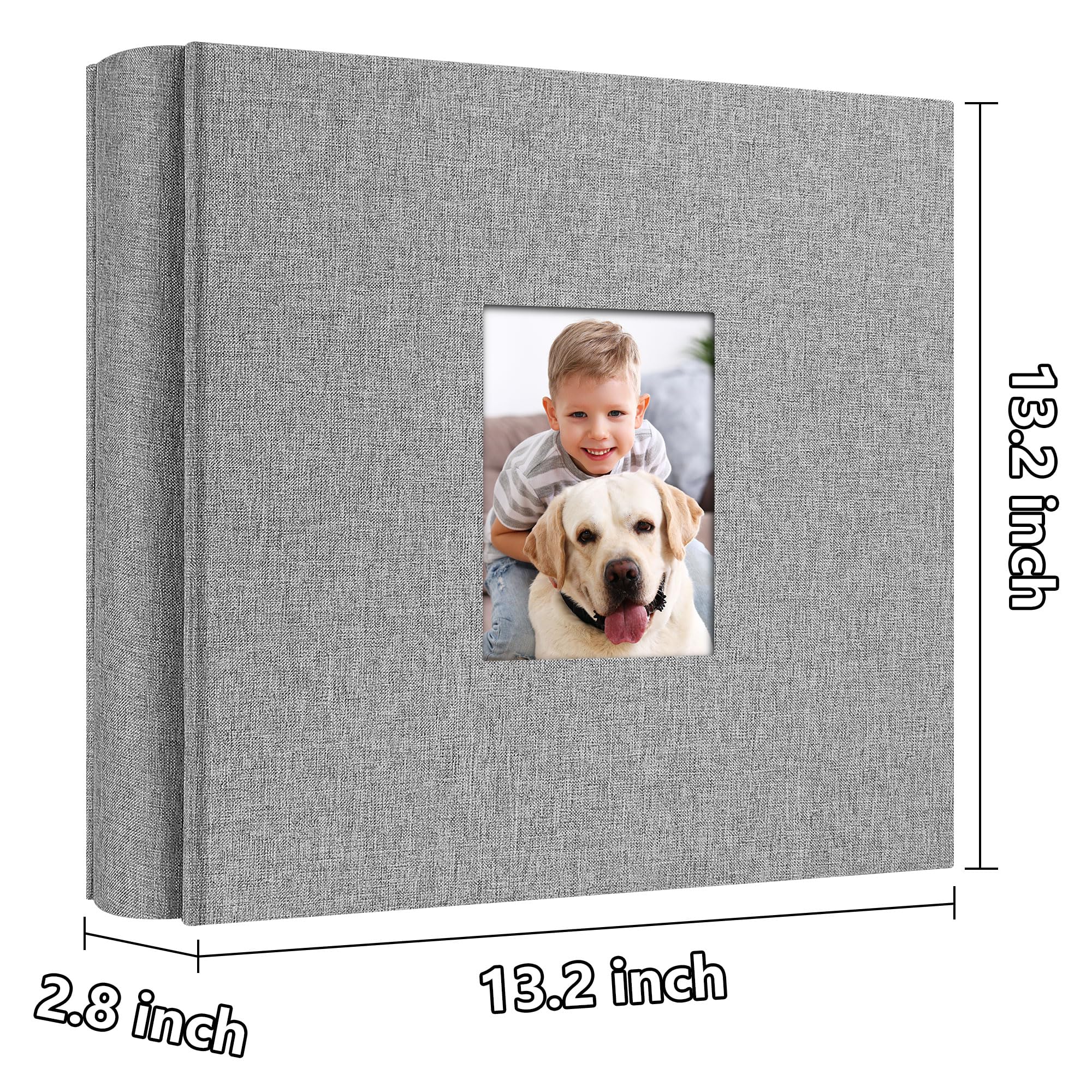 4x6 Photo Album with 1000 Pockets - Large Capacity Linen Cover Picture Book for Family, Wedding & Baby Photos | Holds Vertical Pictures | Perfect for Home Decor, Gift Giving & Memory Preservation (Grey)