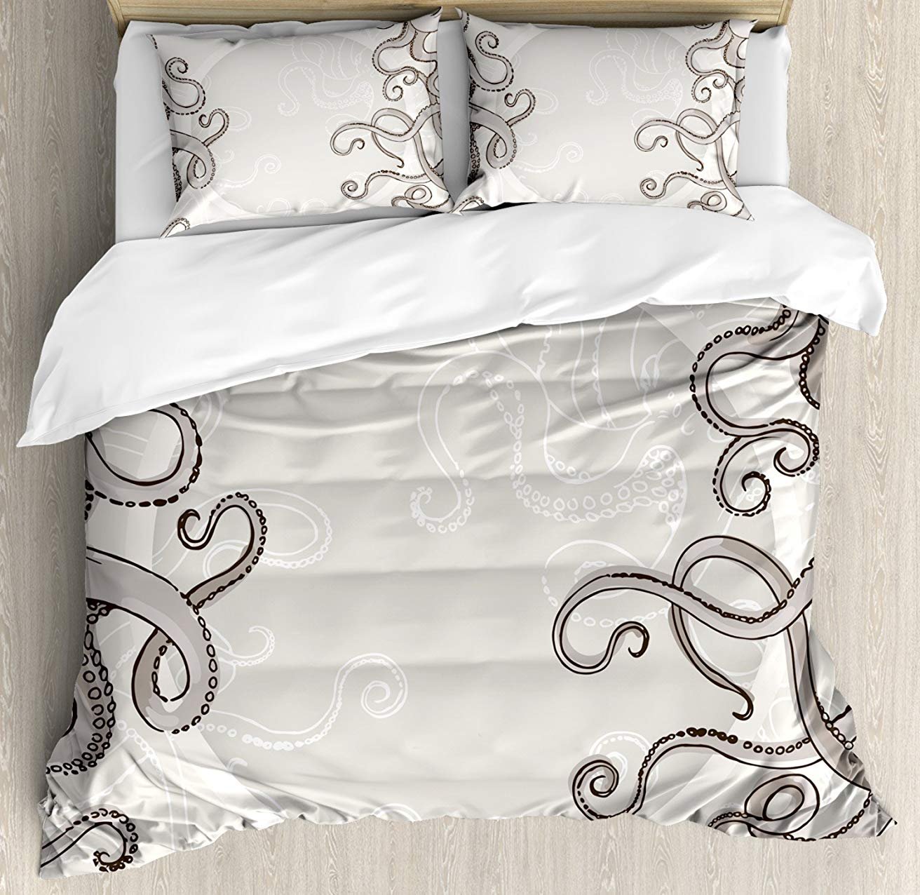 Kraken 3-Piece King Size Bedding Set – Soft Comforter, Duvet Cover & 2 Decorative Pillowcases – Octopus Tentacle Design for Kids, Teens & Adults | Perfect for Coastal, Nautical or Underwater Themed Bedrooms