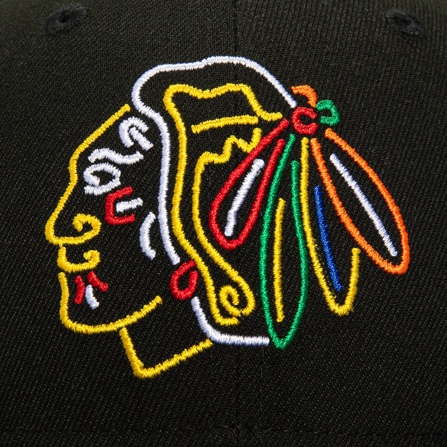 New Era 59Fifty Chicago Blackhawks Neon Snapback Hat - Black NHL Hockey Cap for Men & Women - Perfect for Games, Streetwear & Sports Fan Fashion