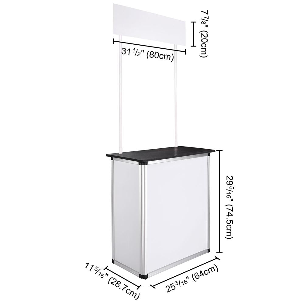 TheLAShop Portable Promotional Demo Counter - Lightweight Folding Trade Show Display Stand with Custom Logo Printing for Retail Stores, Exhibitions & Business Events