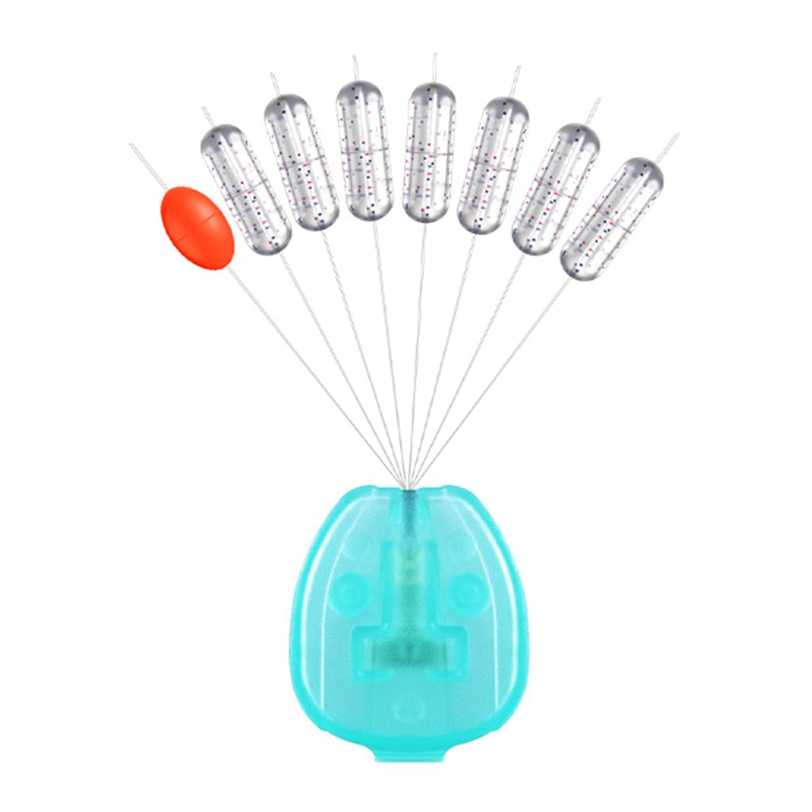 **Kasituny 50Pcs High Elasticity Fishing Float Stoppers - Portable Oval Space Bean Fishing Gear Accessories for Rods - Perfect for Freshwater & Saltwater Fishing**