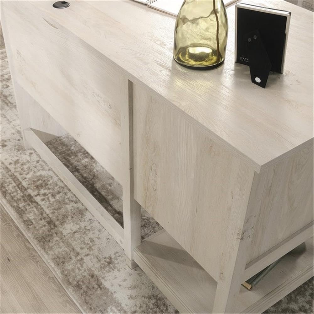 UrbanPro Engineered Wood L-Shaped Desk in Chalked Chestnut - Modern Home Office Furniture for Small Spaces, Study & Workstation Setup
