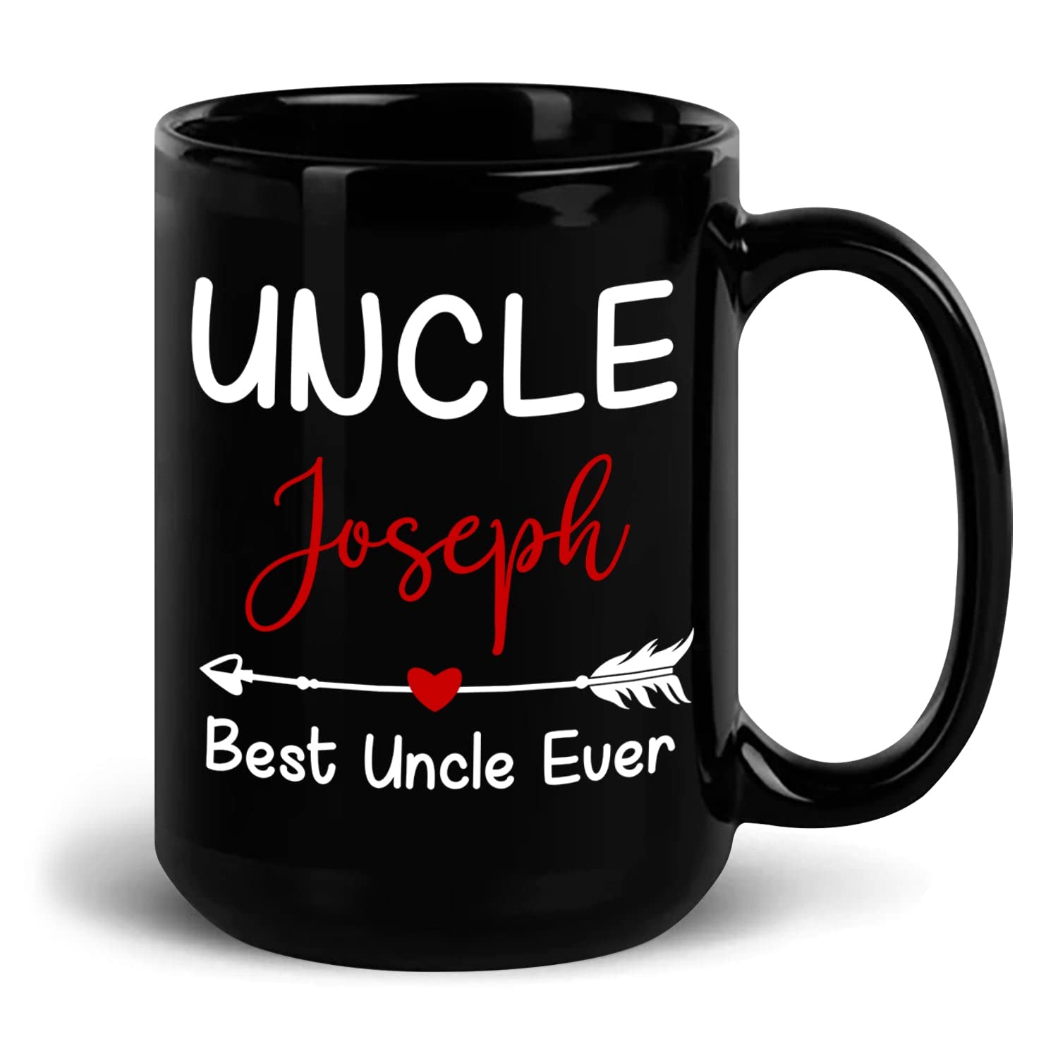 Personalized Uncle Coffee Mug - Custom Engraved 11oz & 15oz Ceramic Cup - Funny Gift for Uncle from Nephew/Niece - Perfect for Birthday, Christmas & Father's Day - Ideal for Coffee, Tea & Office Use