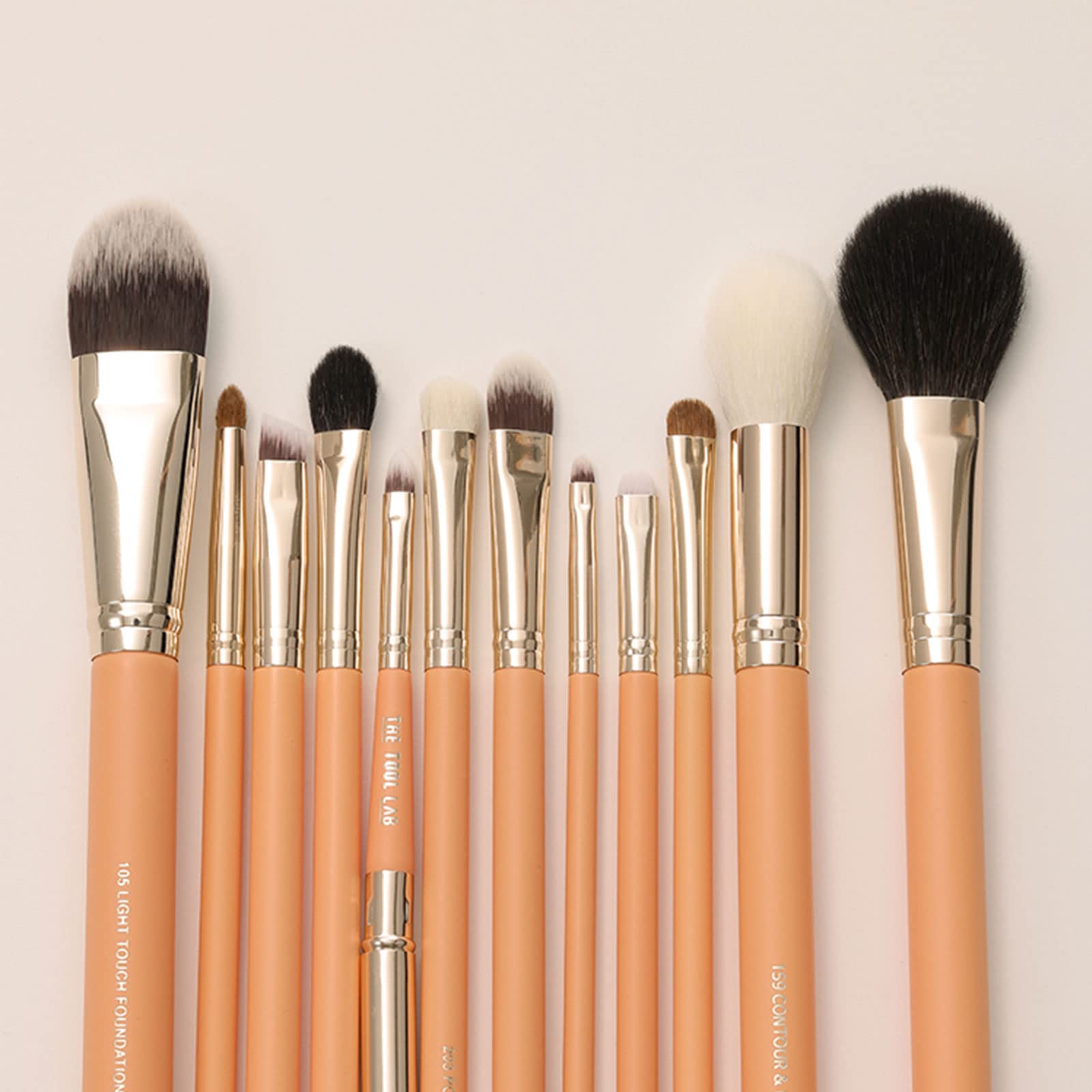 THE TOOL LAB 409 Professional Makeup Brush Set - Foundation Powder Blush Eye Shadow Lip Liner Brushes Kit | Perfect for Makeup Artists, Beginners & Beauty Enthusiasts