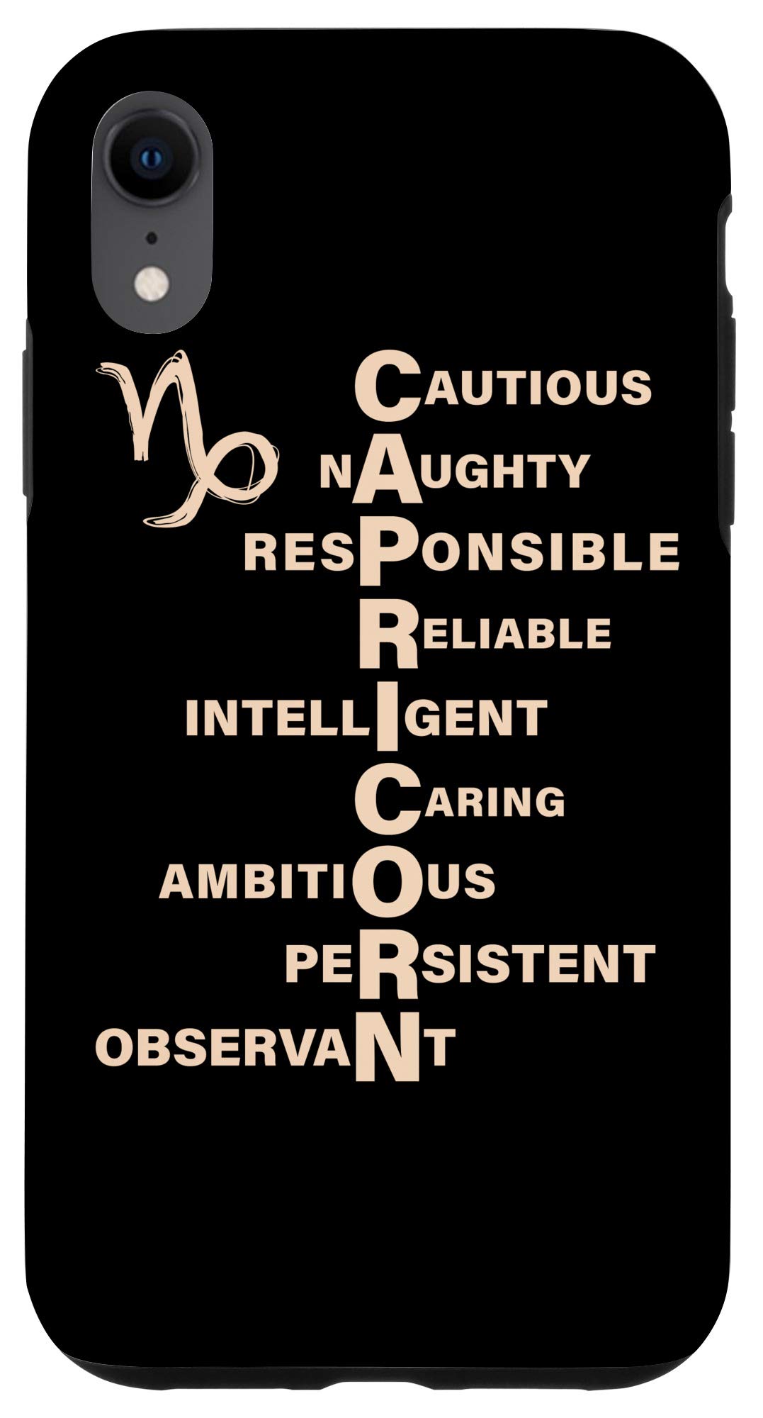 iPhone XR Horoscope Capricorn Zodiac Sign Phone Case - Perfect Gift for Women & Girls - Stylish Protective Cover for Daily Use & Travel