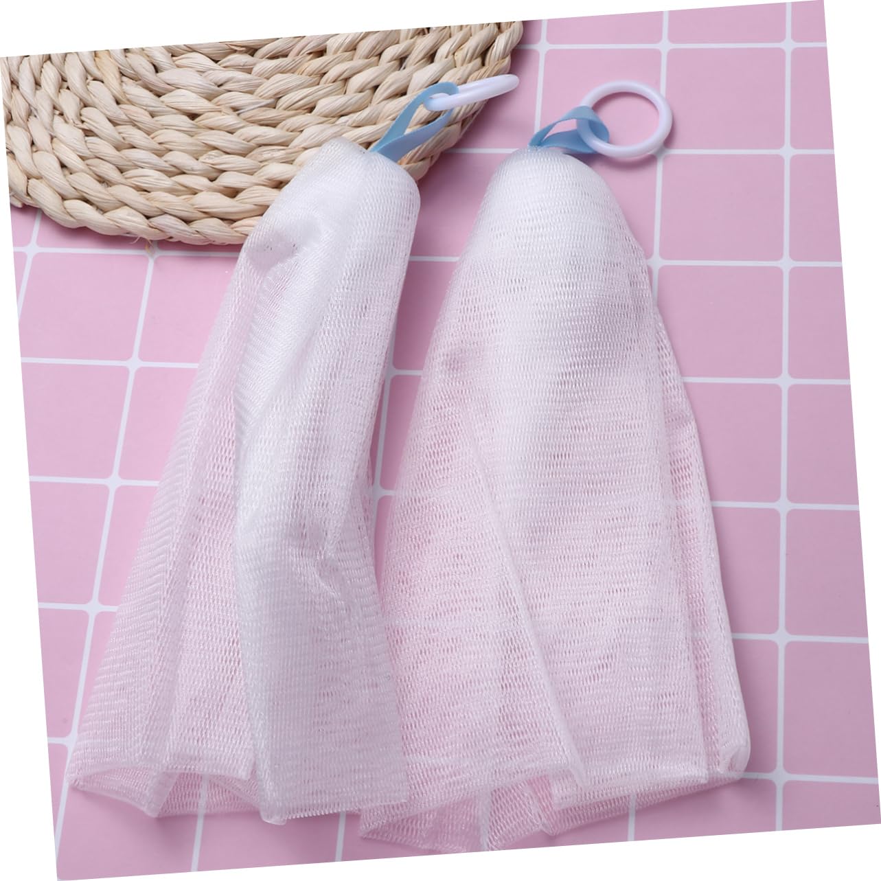 5 Pack Handmade Soap Net with Bubble Maker for Gentle Face Cleansing - Soft Rope Soap Bag for Shower, Bath & Travel