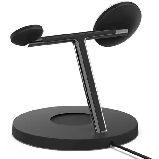 Belkin 3-in-1 Wireless Charging Station with MagSafe Compatibility - Fast Charging for iPhone, Apple Watch & AirPods - Perfect for Home, Office & Travel