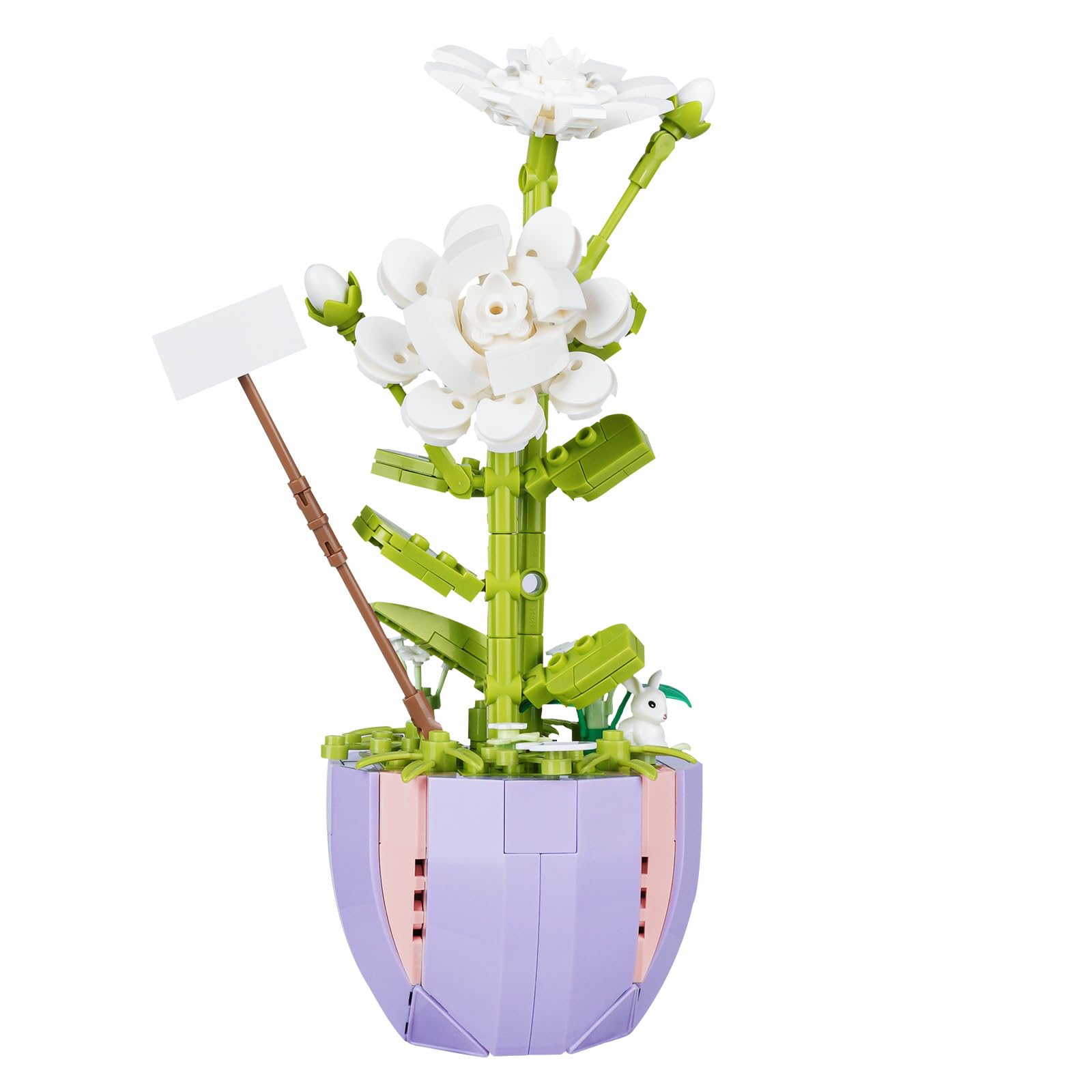 OSDUE Artificial Bonsai Flower Building Blocks Kit - DIY Botanical Collection Bonsai Blocks for Home Decoration, Creative Gift Idea for Adults & Teens | Perfect for Office Desk Decor, Birthday Presents & Relaxing Building Projects
