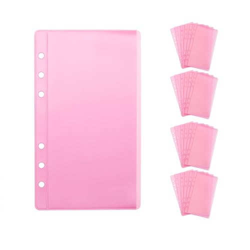 24 Pink A6 Binder Pockets