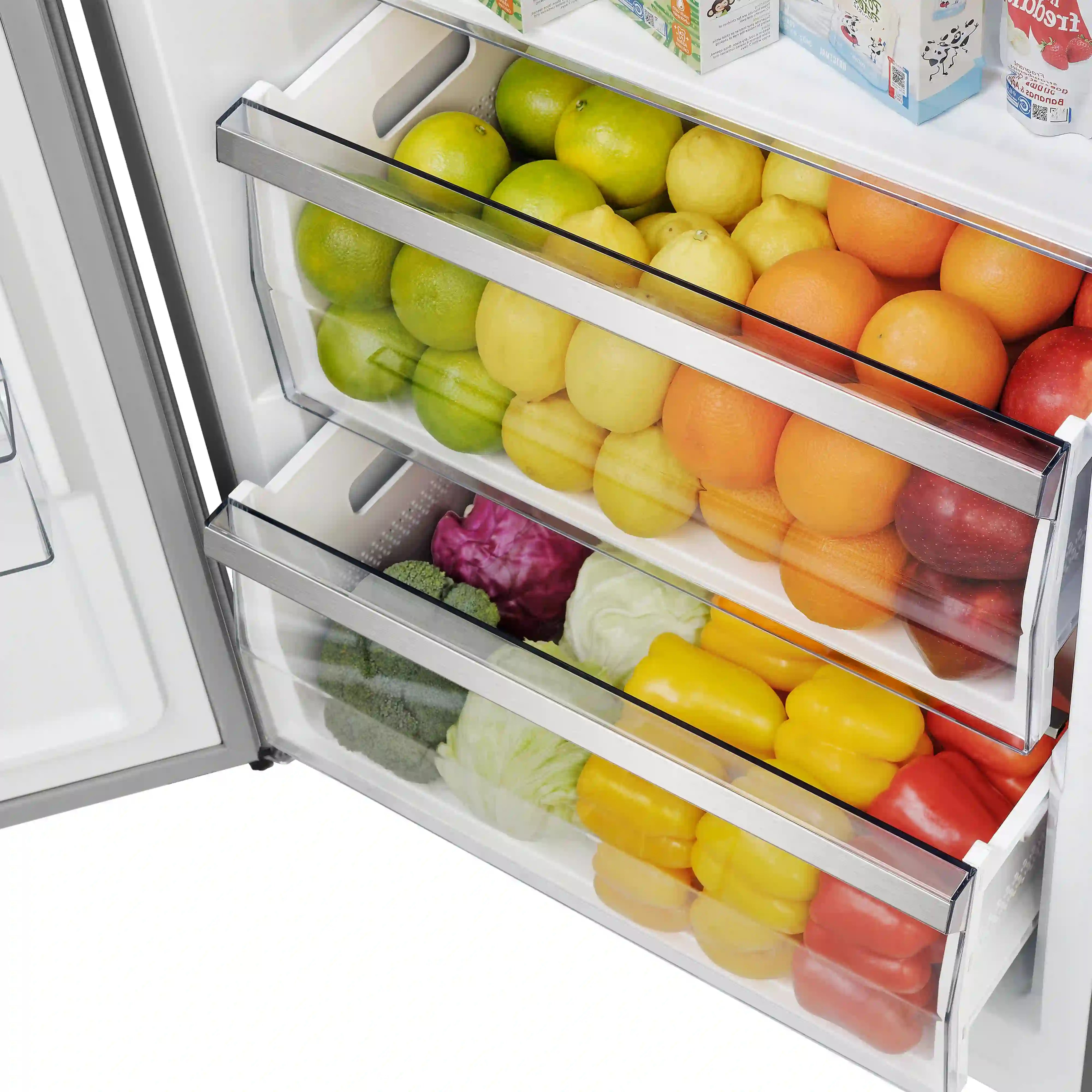 Forno Maderno 32 Inch 13.6 cu.ft. Left Swing Convertible Refrigerator Freezer - Built-In Stainless Steel with Decorative Grill Trim (FFFFD1722 32LS) - Perfect for Modern Kitchens, Open Concept Living Spaces & Home Bars