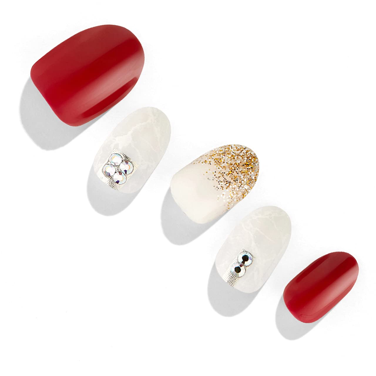 DASHING DIVA MAGICPRESS Best Red Press-On Nails - Easy DIY False Nails for Women | Perfect for Parties, Weddings & Special Occasions
