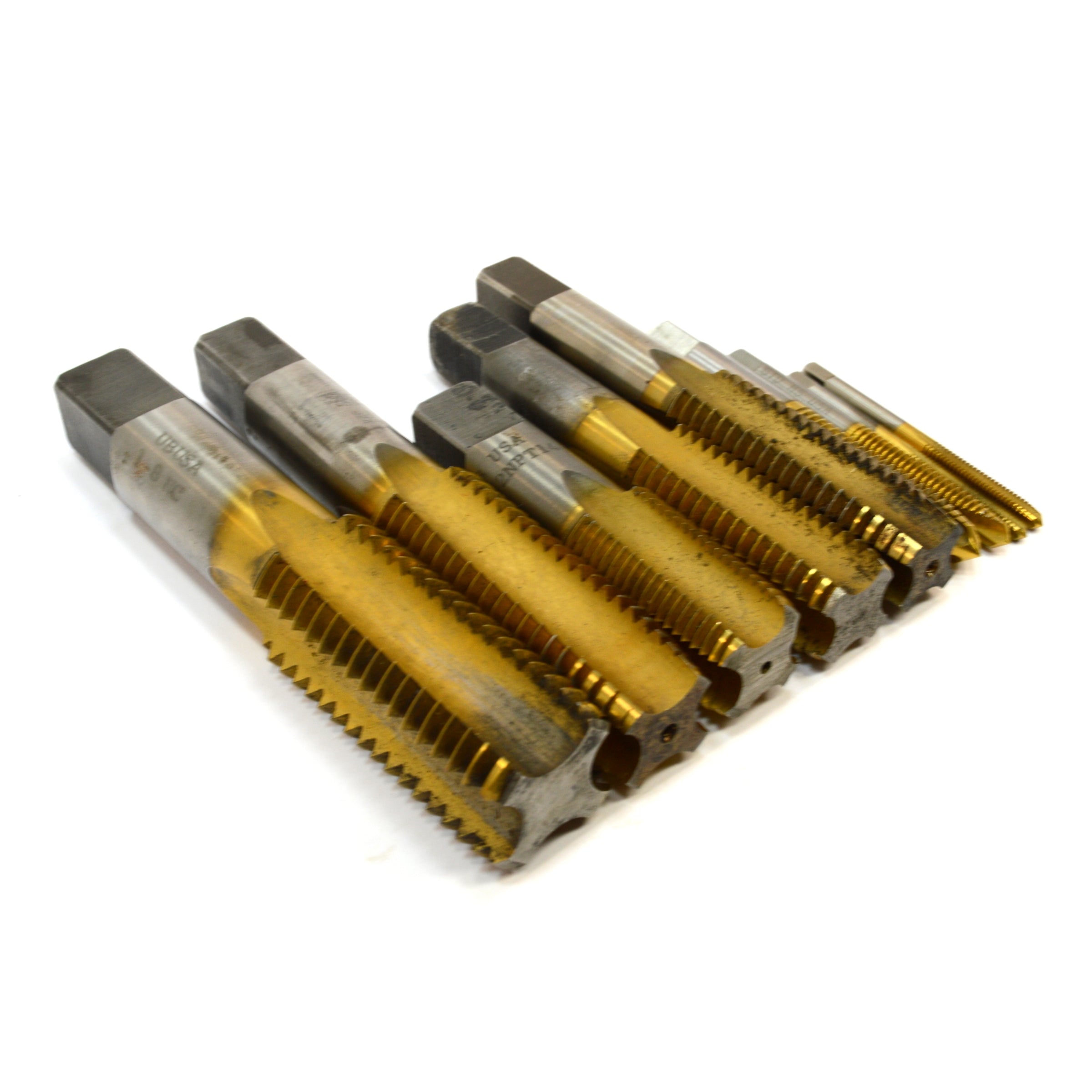 Premium Used UNION BUTTERFIELD Tap Set - 9 Sizes (1/8, 1/4, 3/8, 1/2, 5/8, 3/4, 7/8, 1 inch) for Metalworking, Plumbing & DIY Projects | High-Quality Industrial Tools