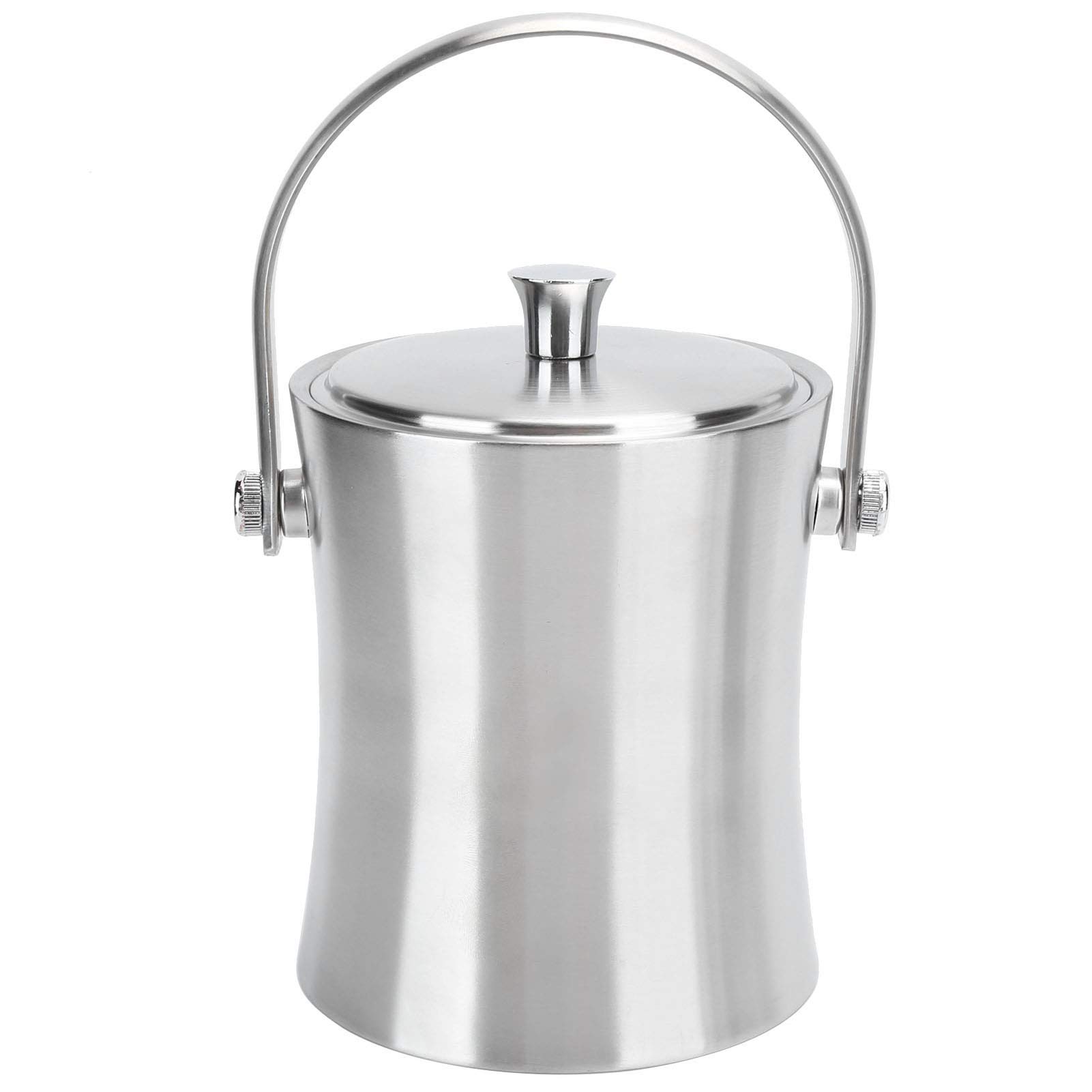 Premium Double-Wall Ice Barrel Bucket with Ice Clip - Non-Magnetic Wine Chiller for Restaurants, Bars & Home Entertaining - Perfect for Iced Wine, Champagne & Beverages