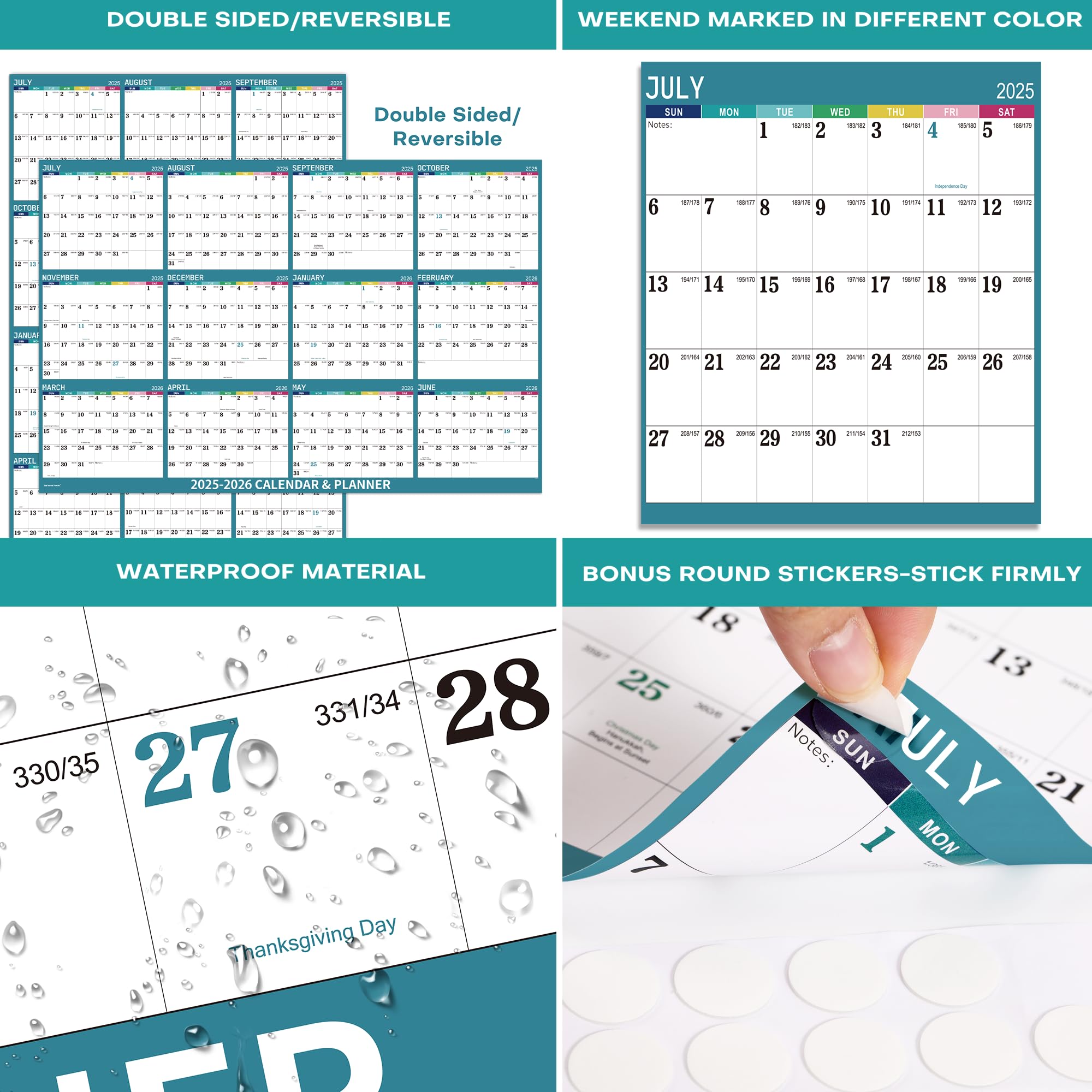 2025-2026 Dry Erase Wall Calendar - Large 48