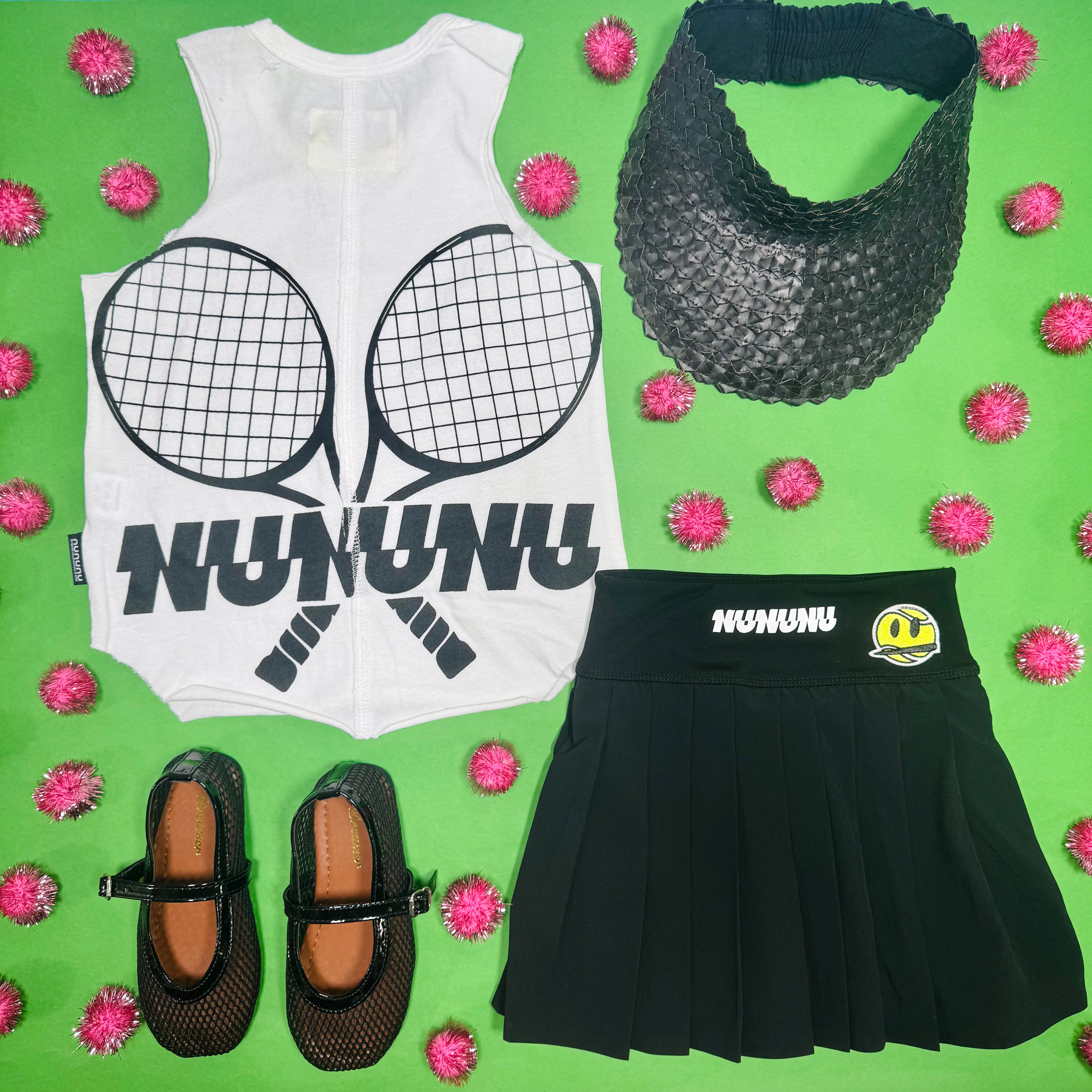 Nununu Girls' Tennis Skirt - Adjustable Waist Athletic Skirt for Kids | Preorder Now | Perfect for Tennis, Dance, School & Casual Wear
