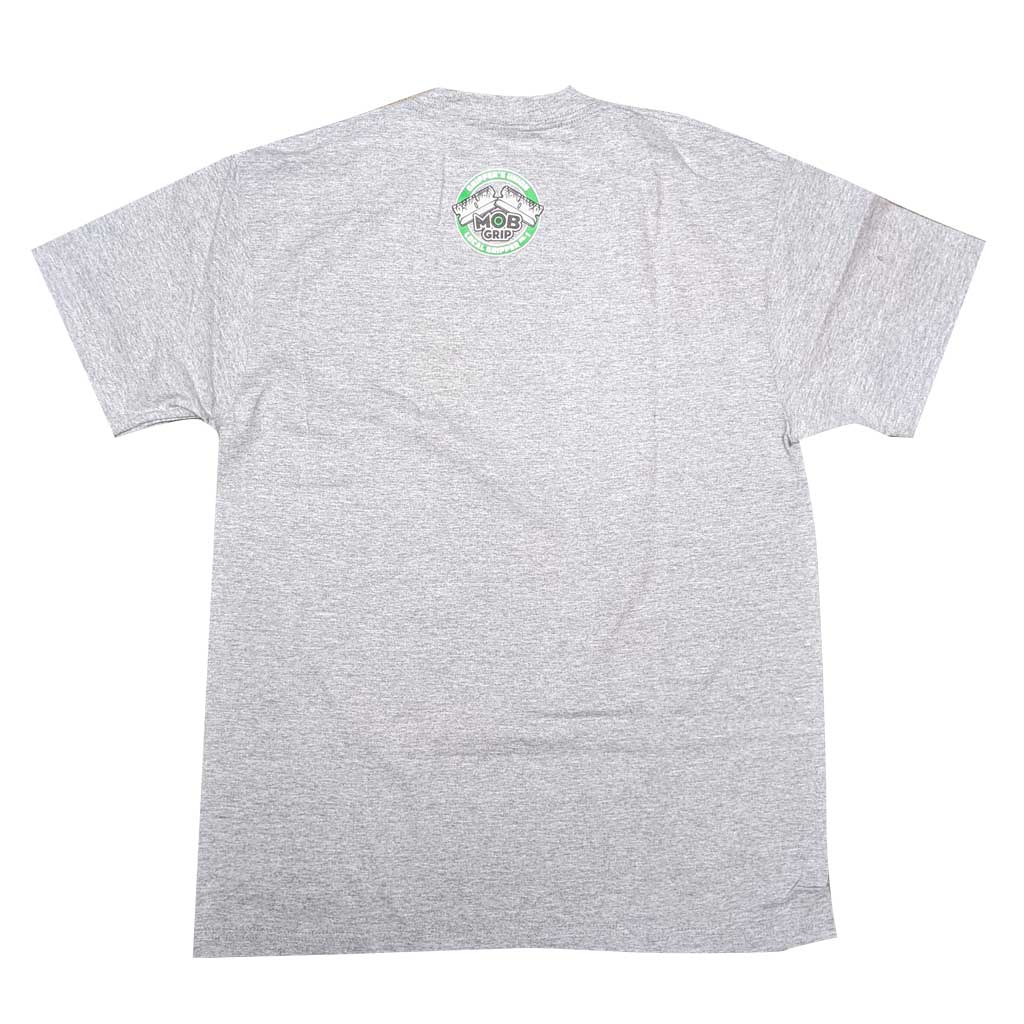Boarders x Mob Grip Short Sleeve T-Shirt for Men & Women - Heather Grey - Comfortable Streetwear for Skateboarding & Casual Wear