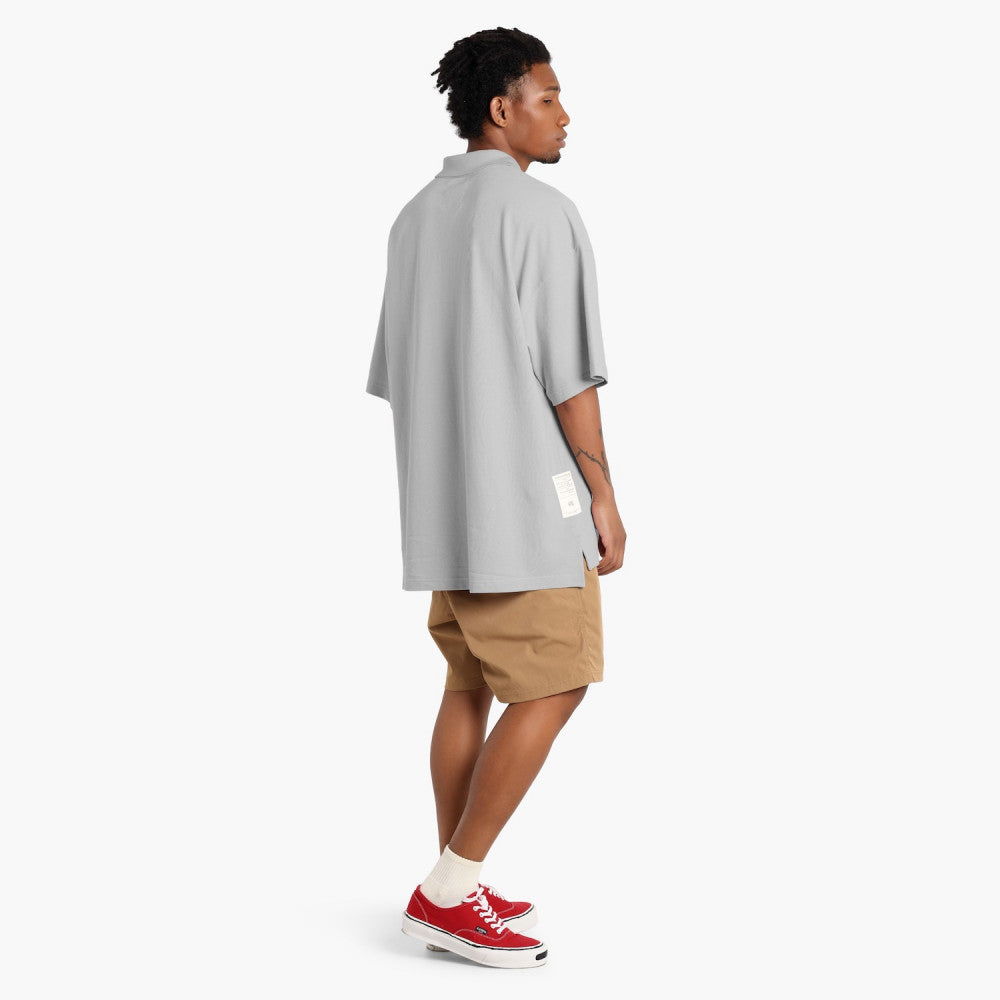 Madness Oversize Essential Pique Polo Shirt Light Grey - Casual Men's Fashion for Streetwear & Everyday Outfits