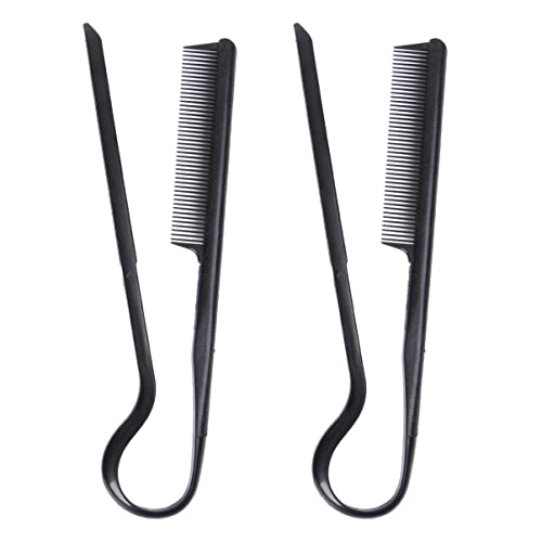 2PCS Professional Hair Straightening Comb & Flat Hair Brush Set - Salon Quality Styling Tool for Smooth, Frizz-Free Hair - Perfect for Travel, Home & Salon Use
