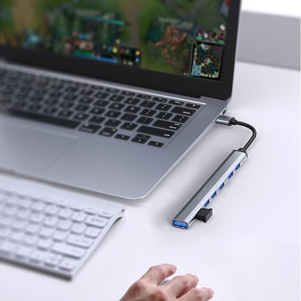 7-in-1 USB C Hub with USB 3.0 & 2.0 Ports - USB C to USB Splitter & Extender for Laptop, MacBook, iPad Pro - Expand Connectivity for Work, Gaming & Travel Accessories