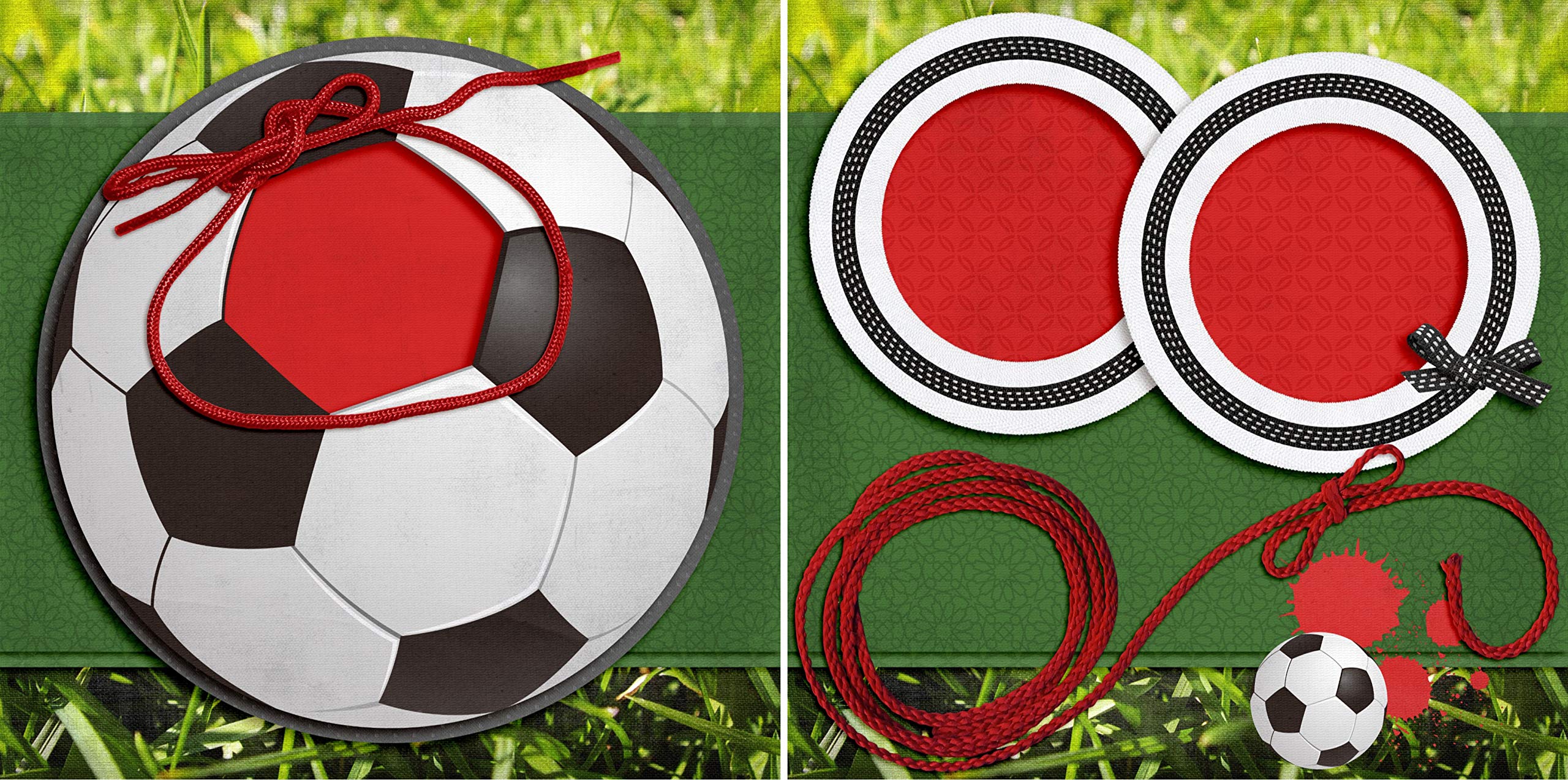 Creative Soccer Scrapbook Kit - 5 Double Page Layouts for Sports Memories & Team Albums | Perfect for Soccer Fans, Coaches, and Player Gifts