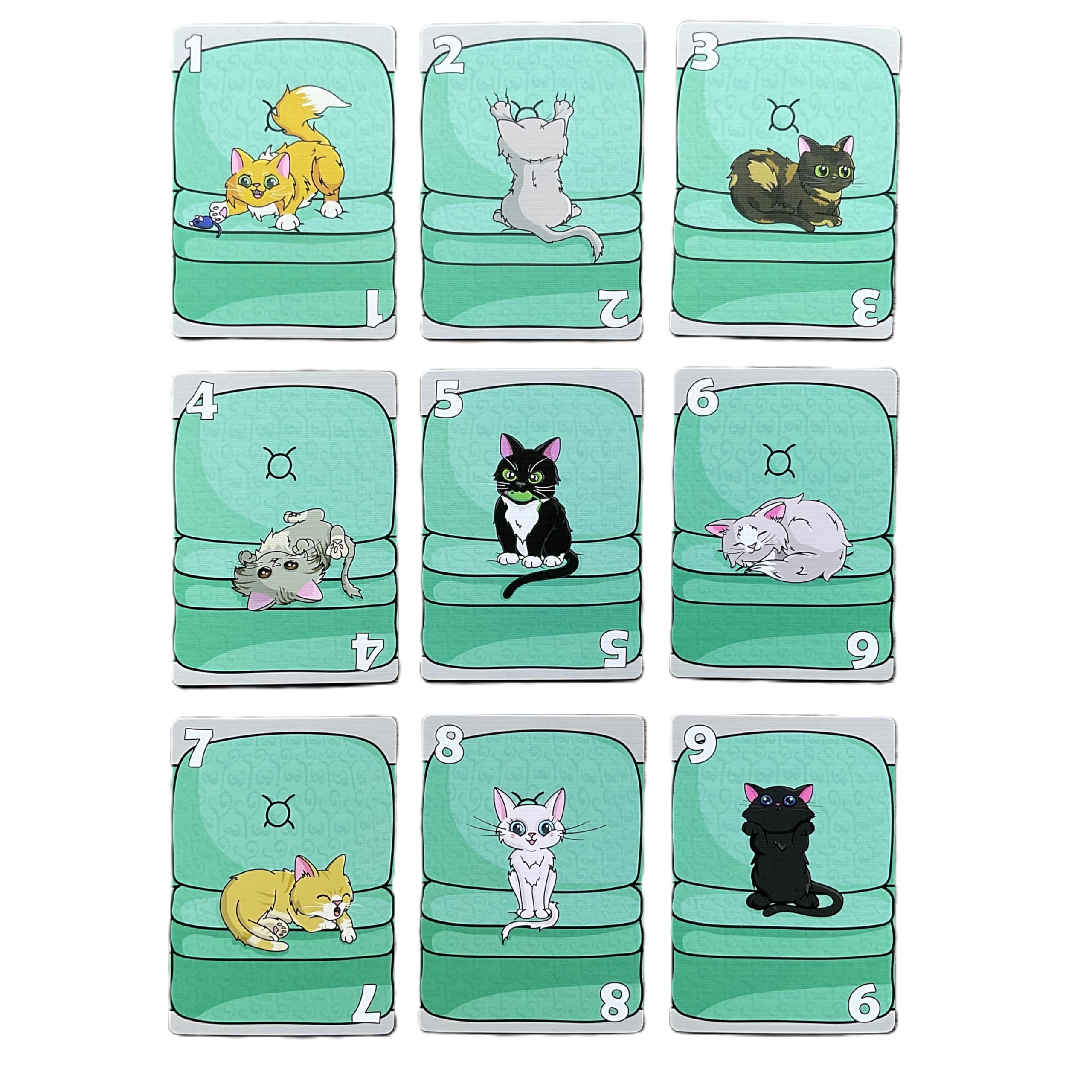 Couch Kittens Card Game - Fun & Fast 2 Player Strategy Game for Cat Lovers by The Dusty Top Hat - Perfect for Date Nights & Family Game Evenings
