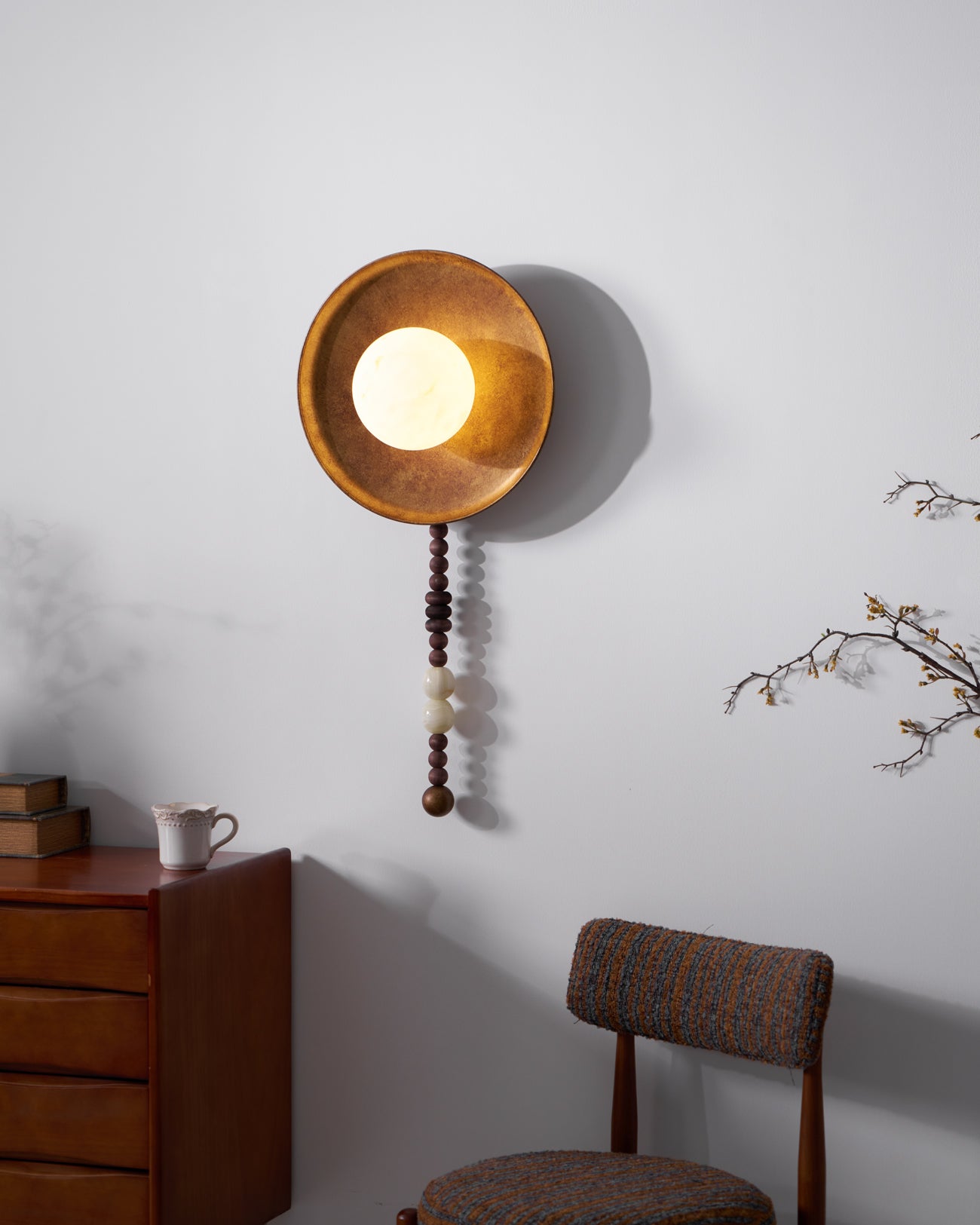Eldertide Modern Wall Light - Dimmable LED Sconce for Bedroom, Living Room & Hallway - Energy Efficient Indoor Lighting Fixture - Perfect for Home Decor & Ambient Lighting