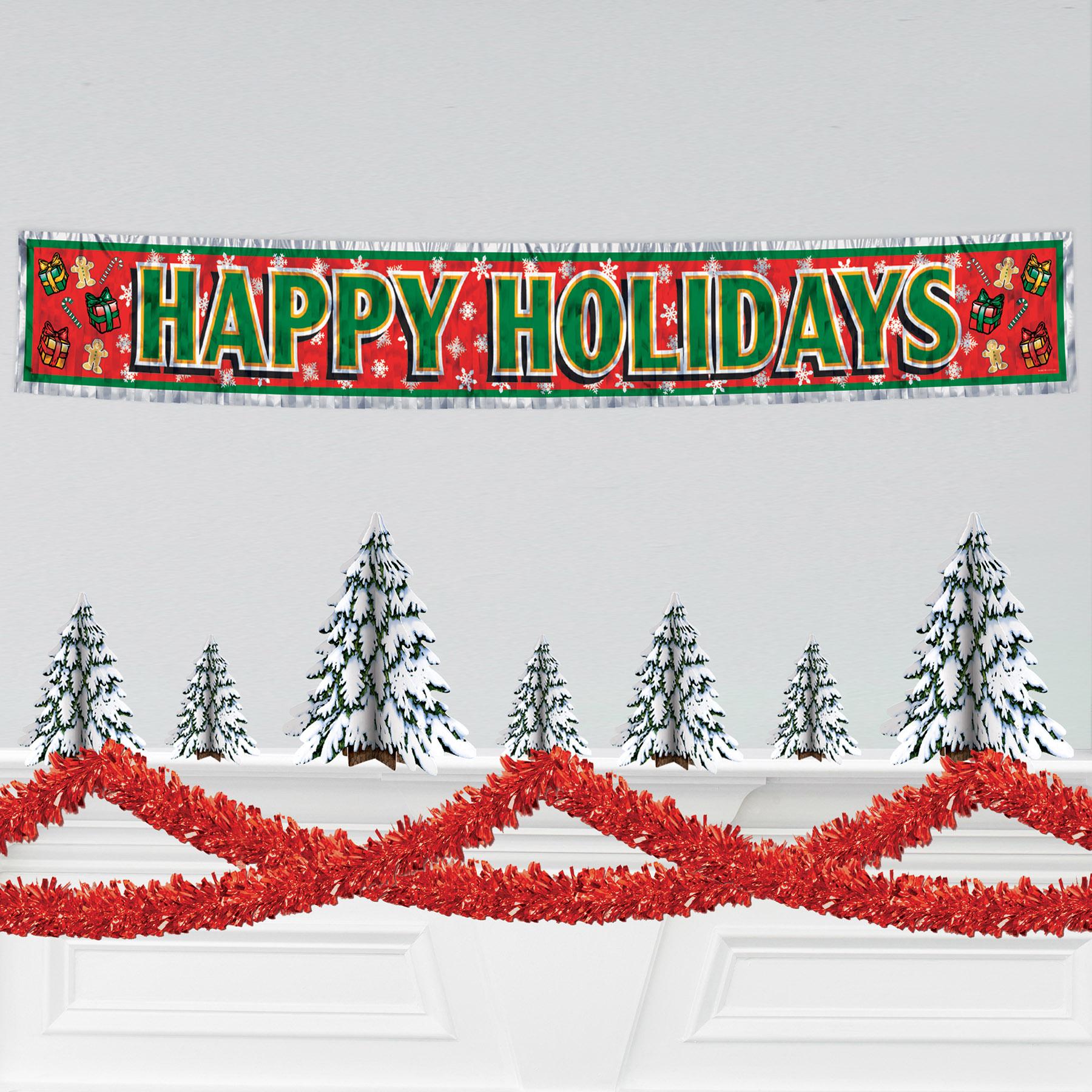 12 Pack Beistle 6-Ply Metallic Party Garland - Red - Perfect for Christmas, Birthday, Wedding Decorations & Holiday Party Decor