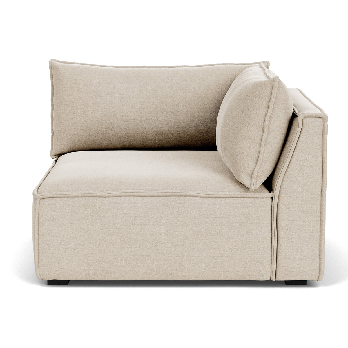 Daphne Fabric 1-Seater Right Corner Modular Sofa - Compact Sectional Couch for Small Spaces, Living Rooms & Apartments