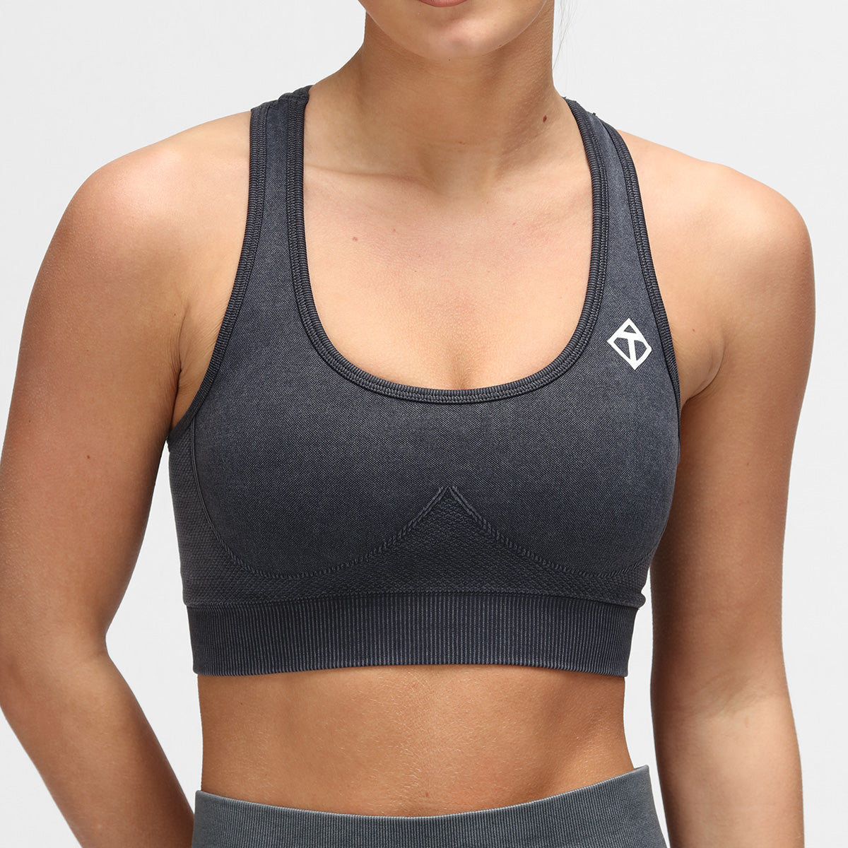 Black Denim Seamless Bra for Women - Comfortable Wireless Bralette for Everyday Wear, Yoga & Lounge