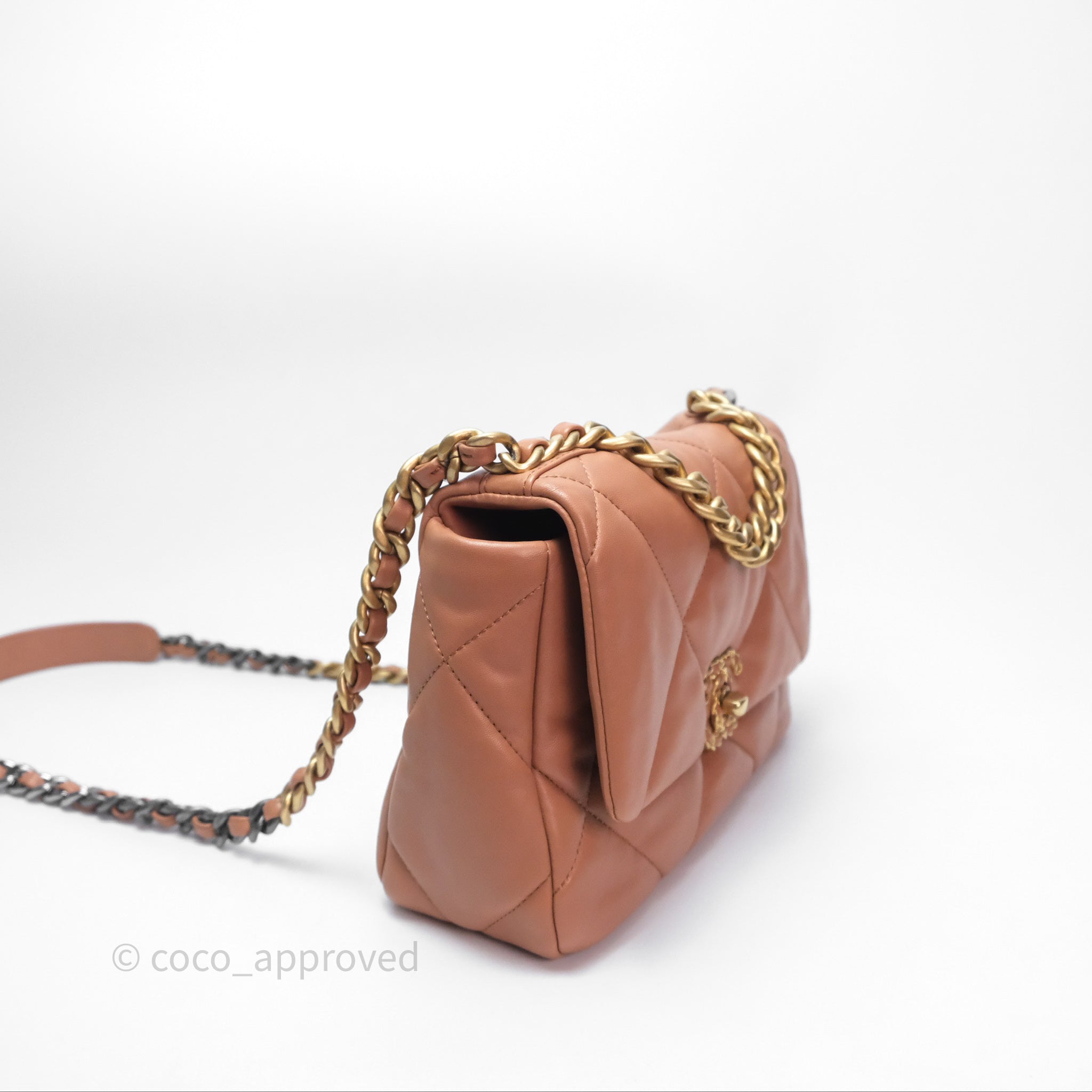 Chanel 19 Small Handbag in Caramel with Mixed Hardware - Luxury Shoulder Bag for Women, Perfect for Date Night & Special Occasions