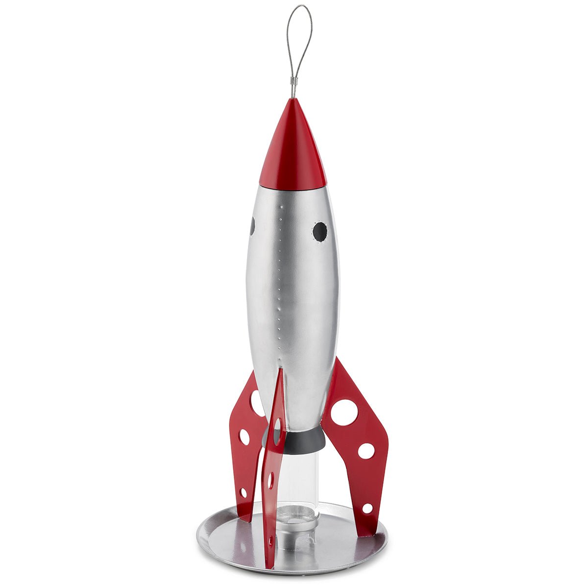 Premium Rocketship Bird Feeder for Outdoor Garden - Attract Wild Birds with Unique Space-Themed Design - Perfect for Backyard, Patio & Bird Watching Enthusiasts