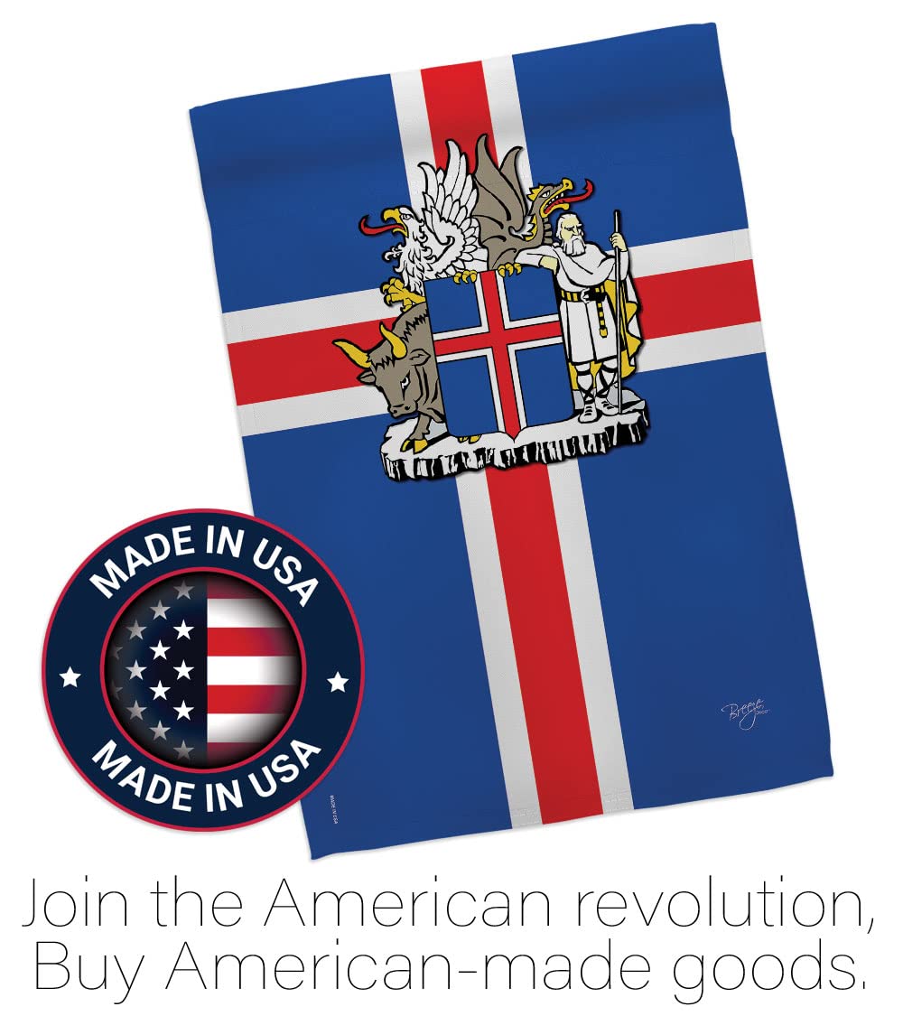 Iceland Nationality House Flag Set 28x40