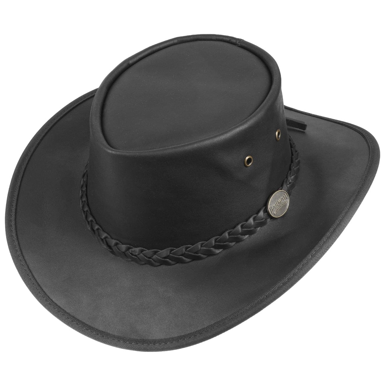 Premium BARMAH Outback Leather Hat - Durable & Stylish Cowhide Bush Hat for Men & Women - Perfect for Outdoor Adventures, Hiking, and Travel