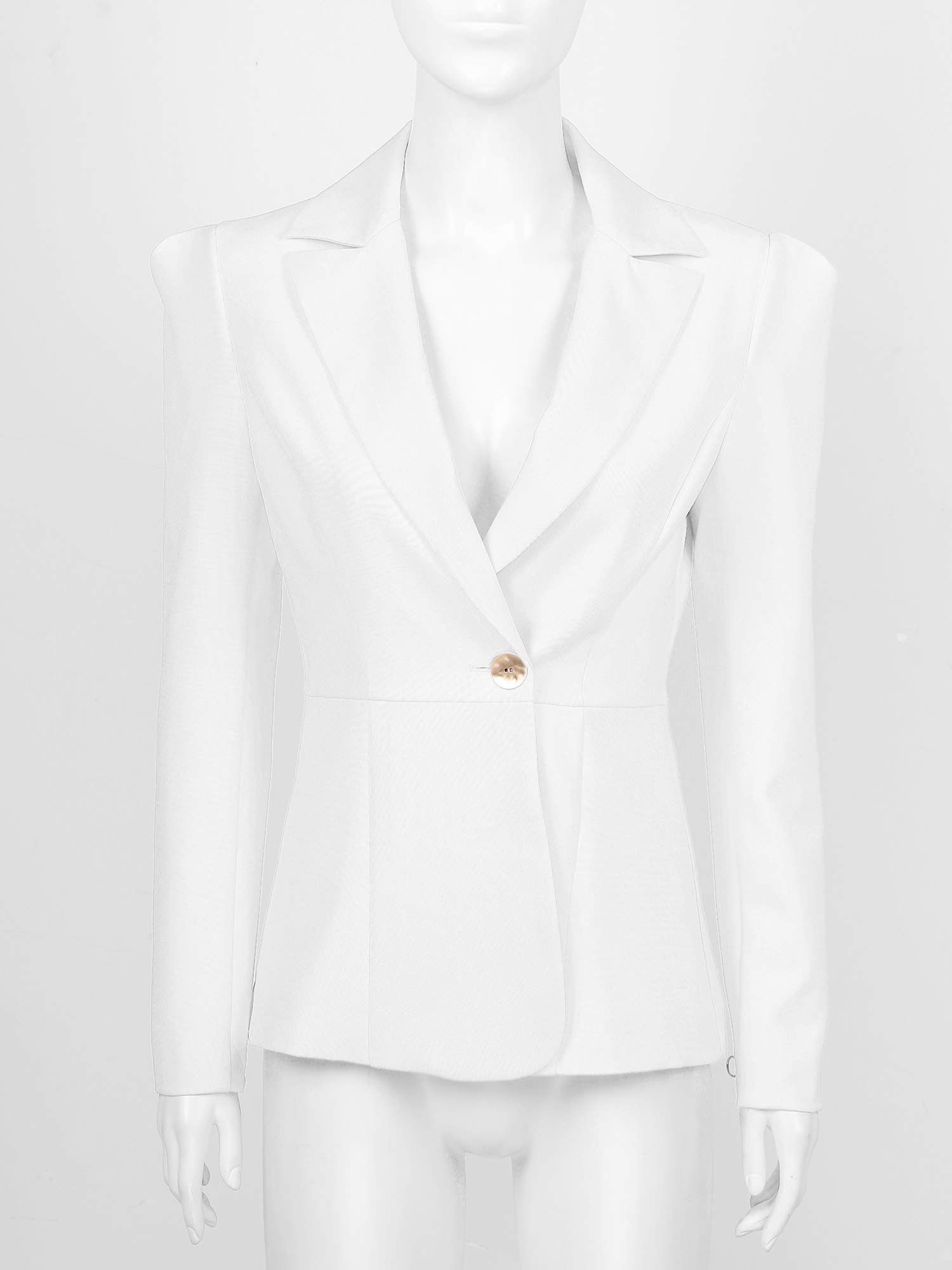 Women's Slim Blazer Jacket for Office & Work - Long Sleeve Lapel Cardigan